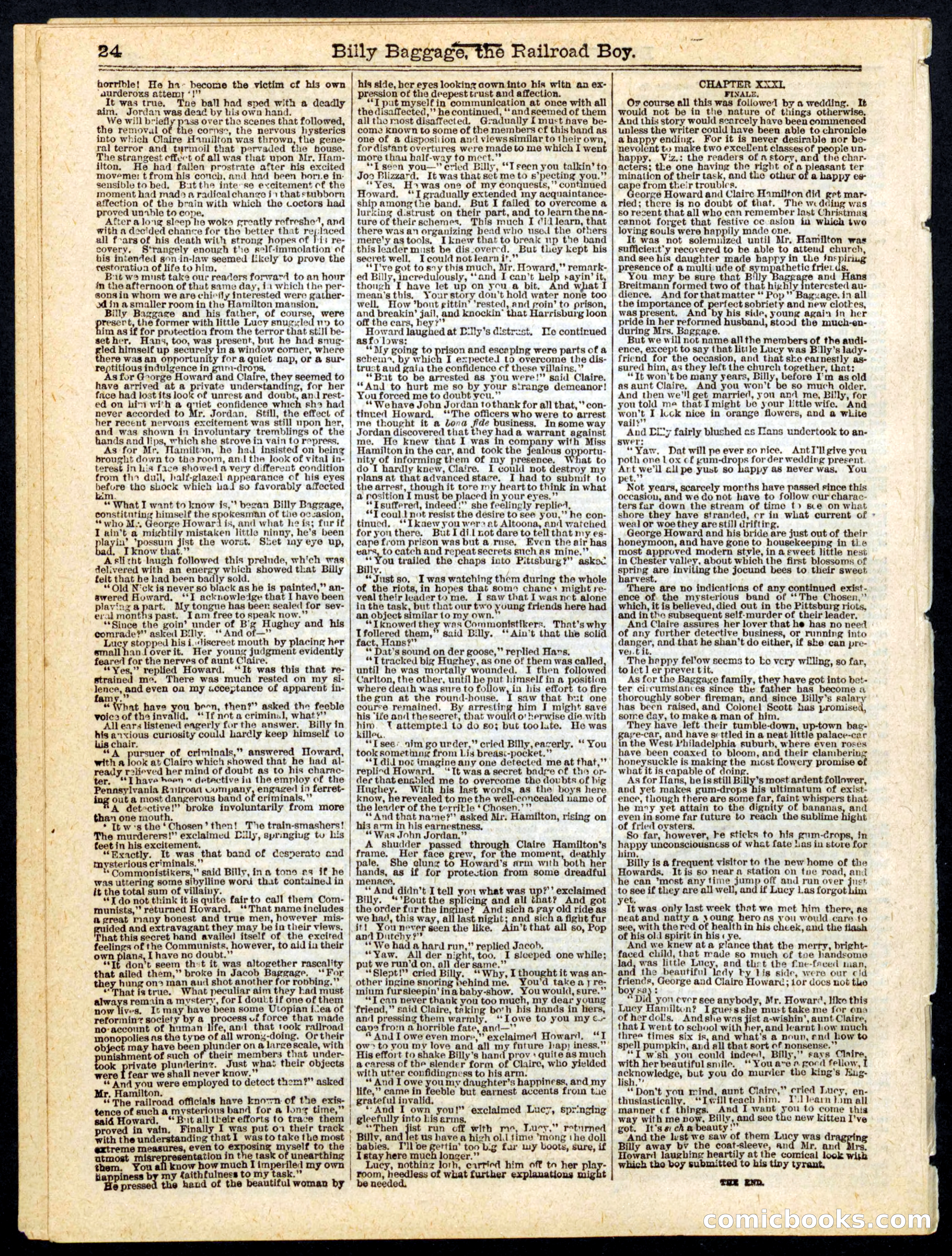 Beadle's Half Dime Library No. 165 — page 24 of 24