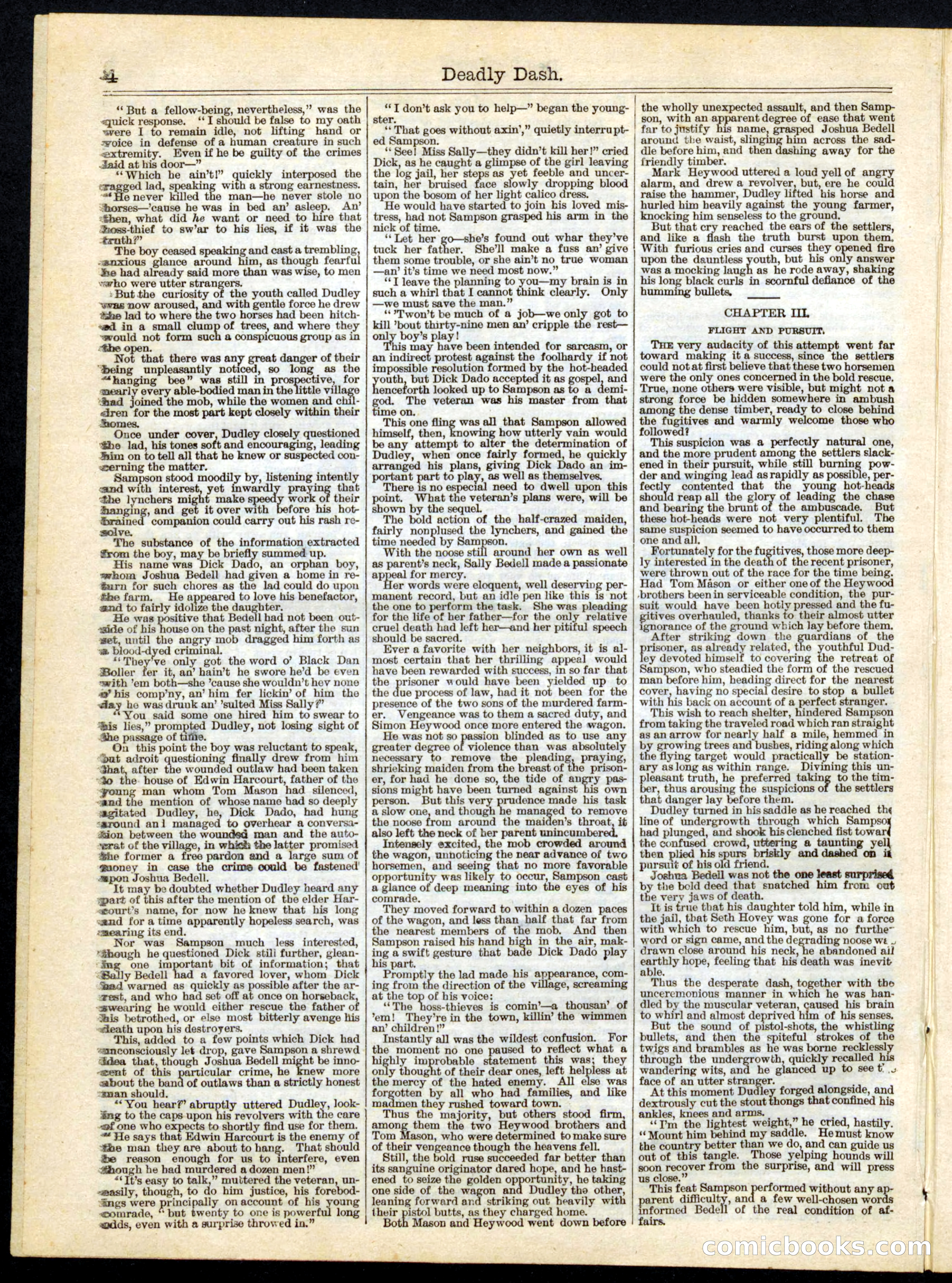Beadle's Half Dime Library No. 168 — page 4 of 16