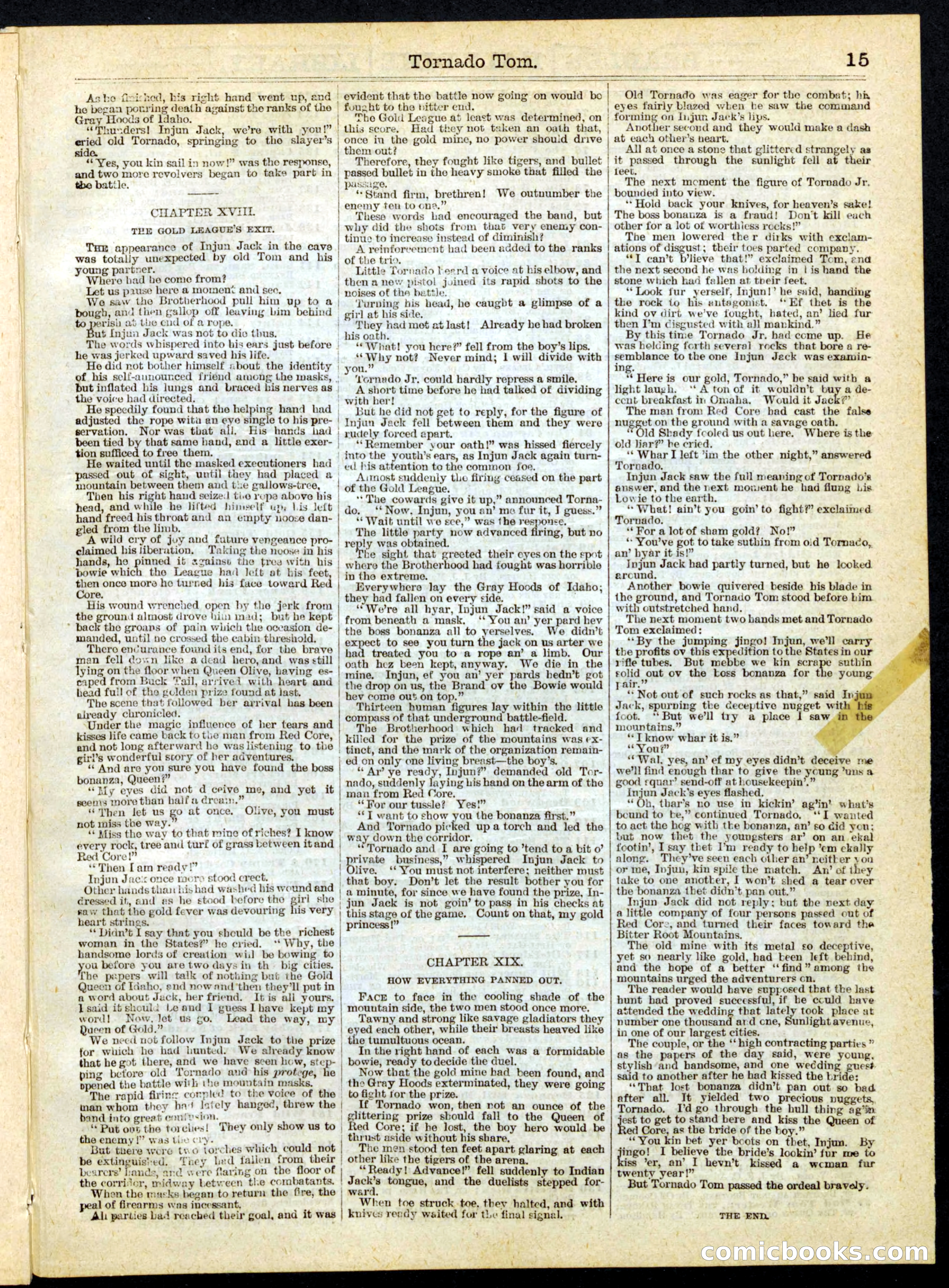 Beadle's Half Dime Library, No. 169 — page 15 of 16