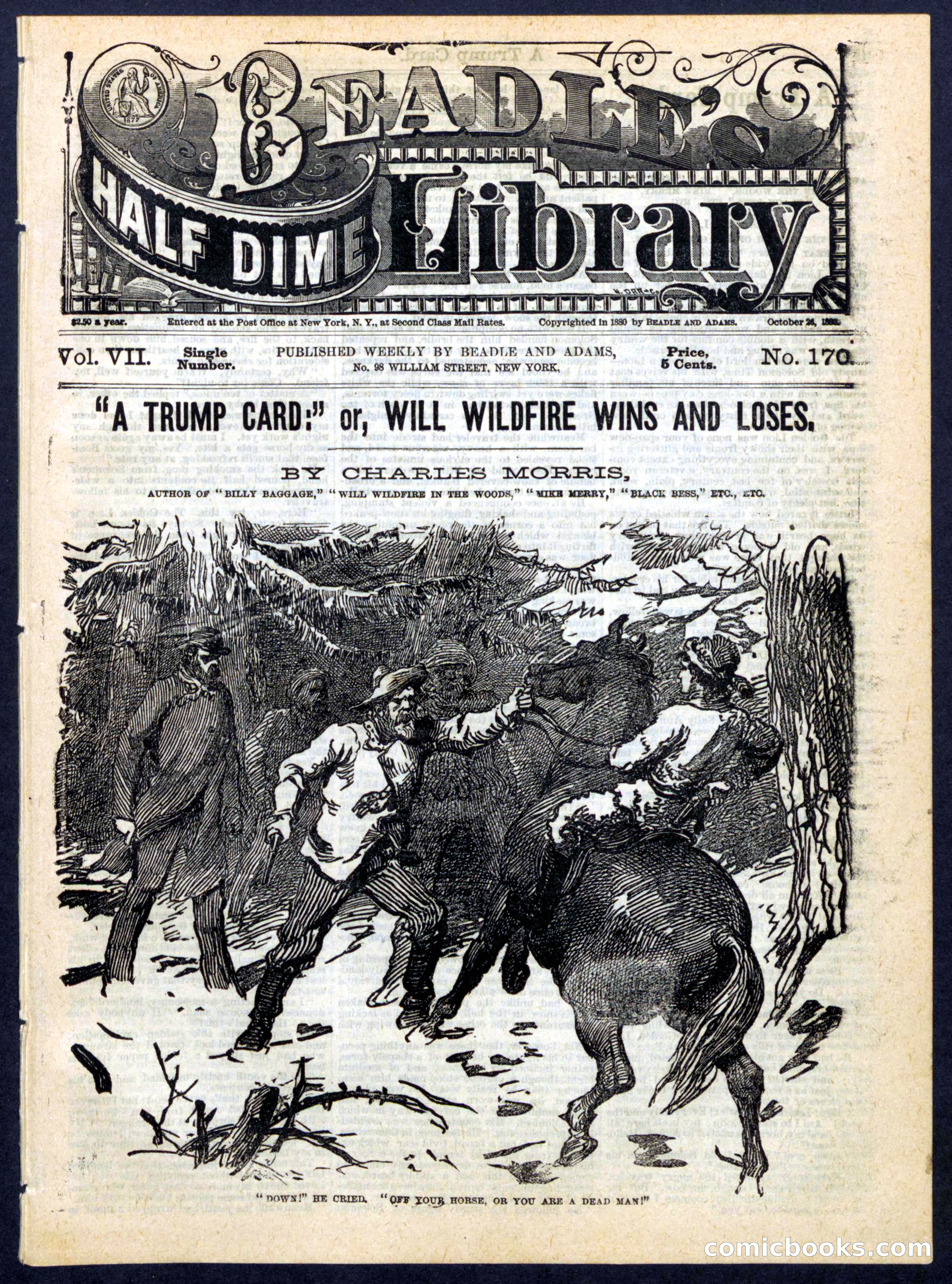 Beadle's Half Dime Library No. 170 — page 1 of 16