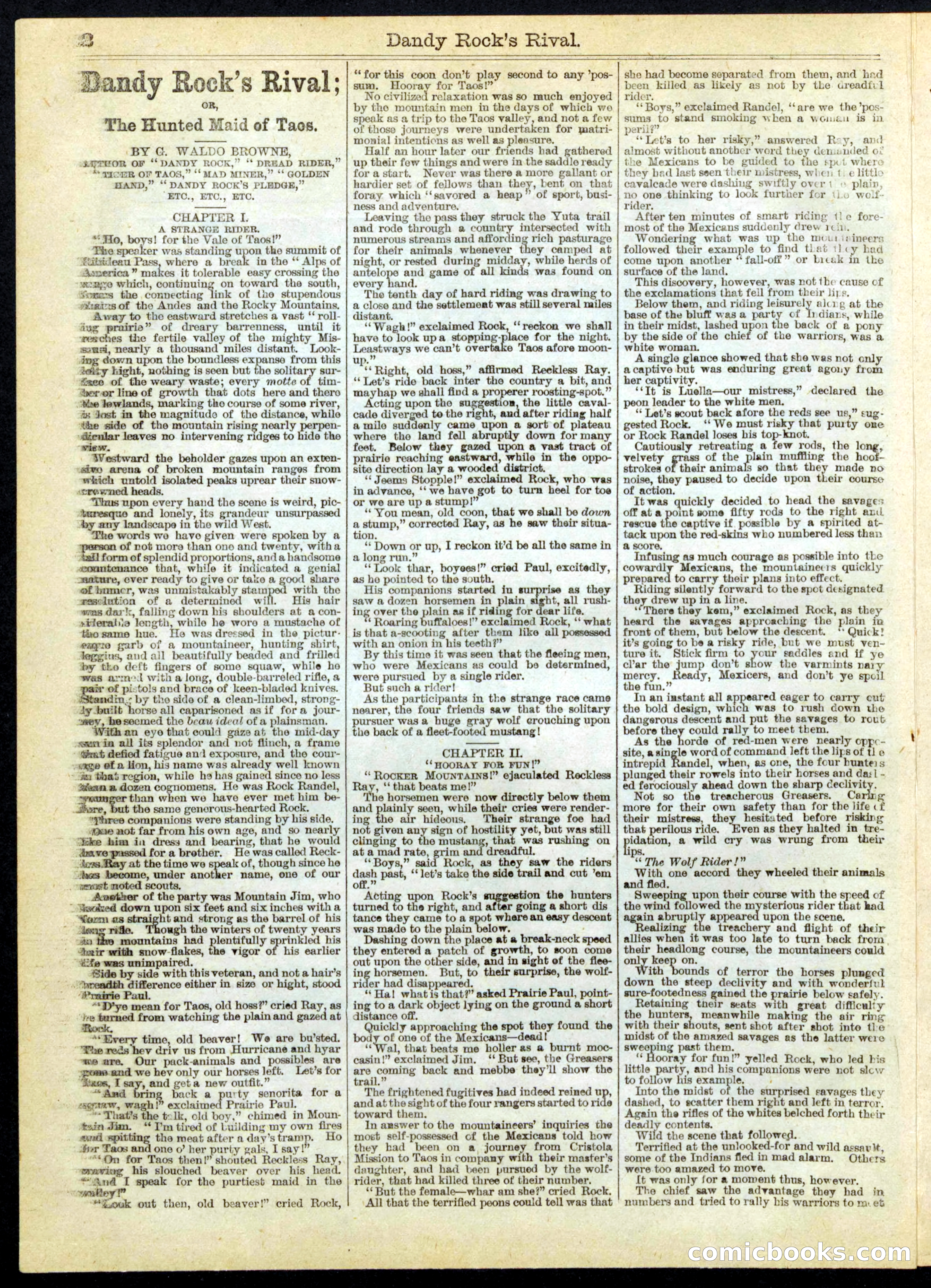 Beadle's Half Dime Library No. 173 — page 2 of 16
