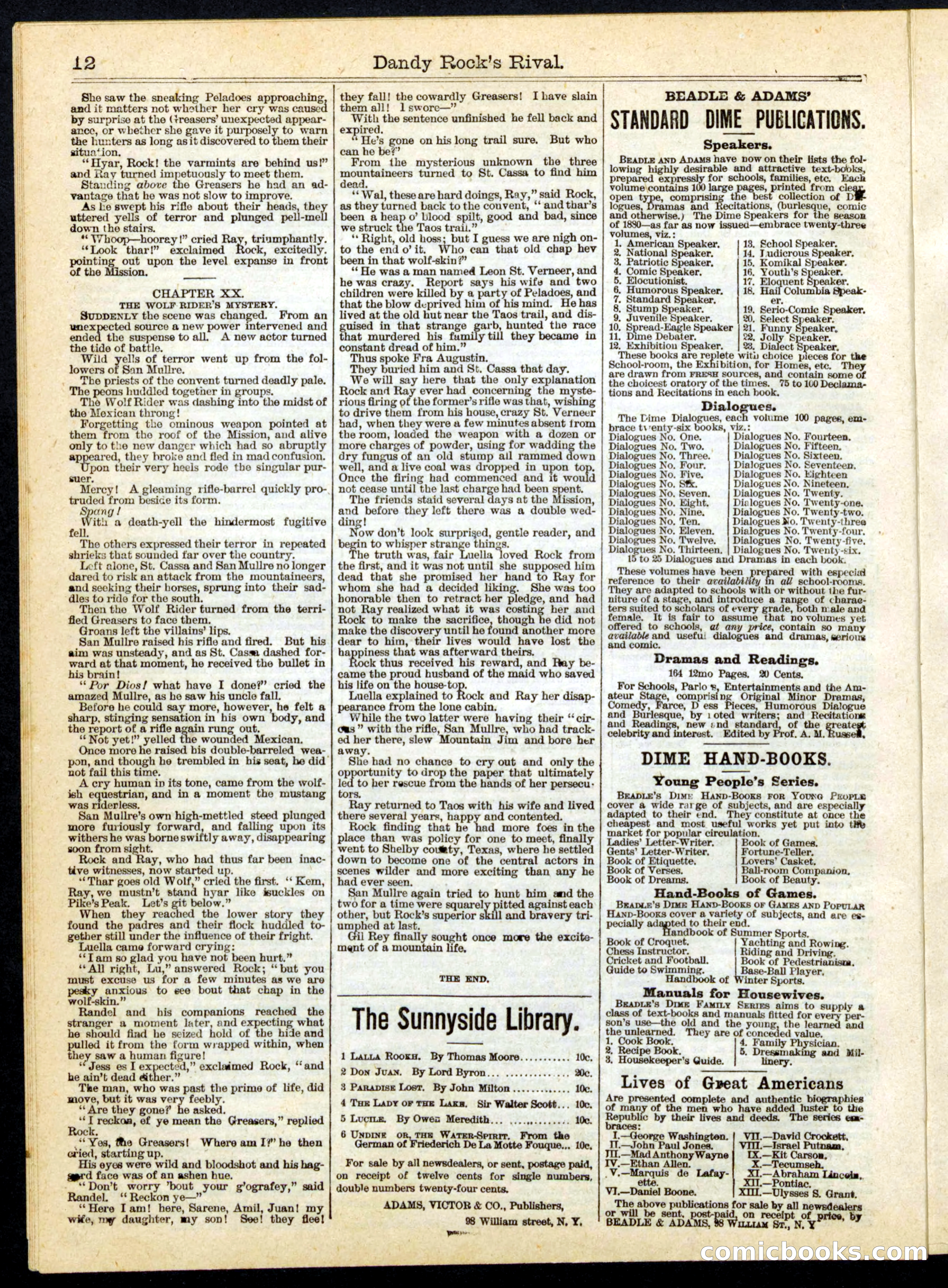 Beadle's Half Dime Library No. 173 — page 12 of 16