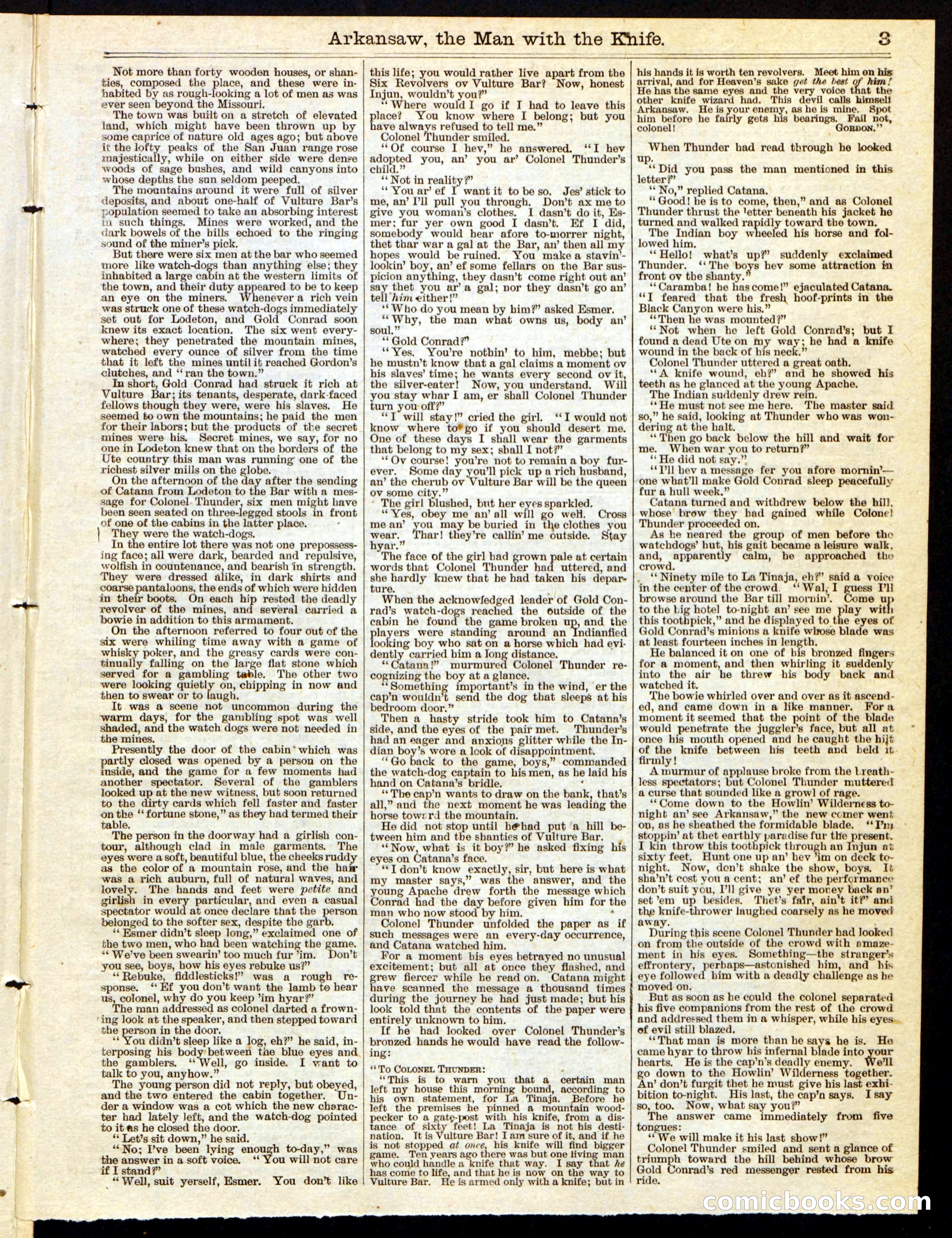 Beadle's Half Dime Library, No. 198 — page 3 of 16