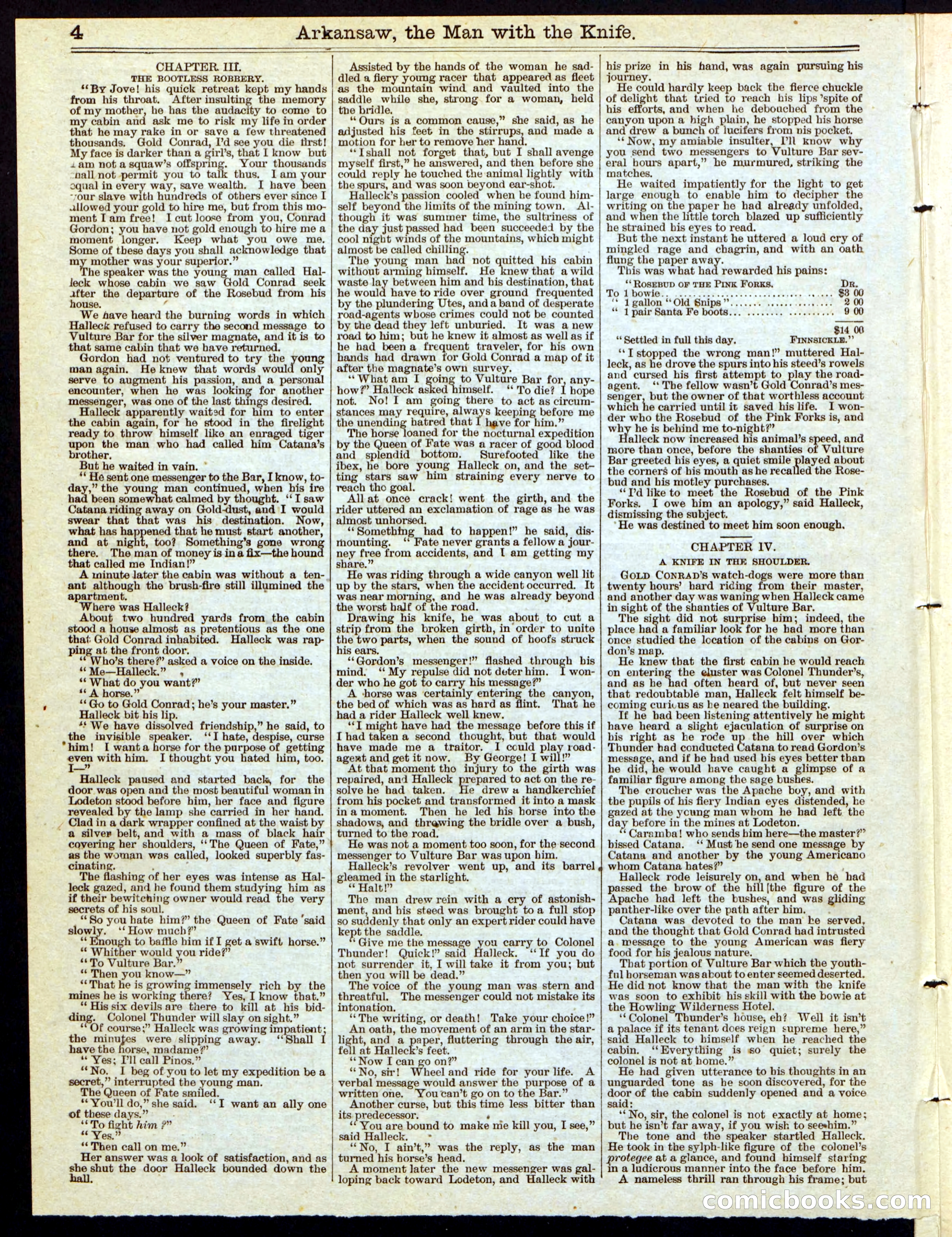 Beadle's Half Dime Library, No. 198 — page 4 of 16
