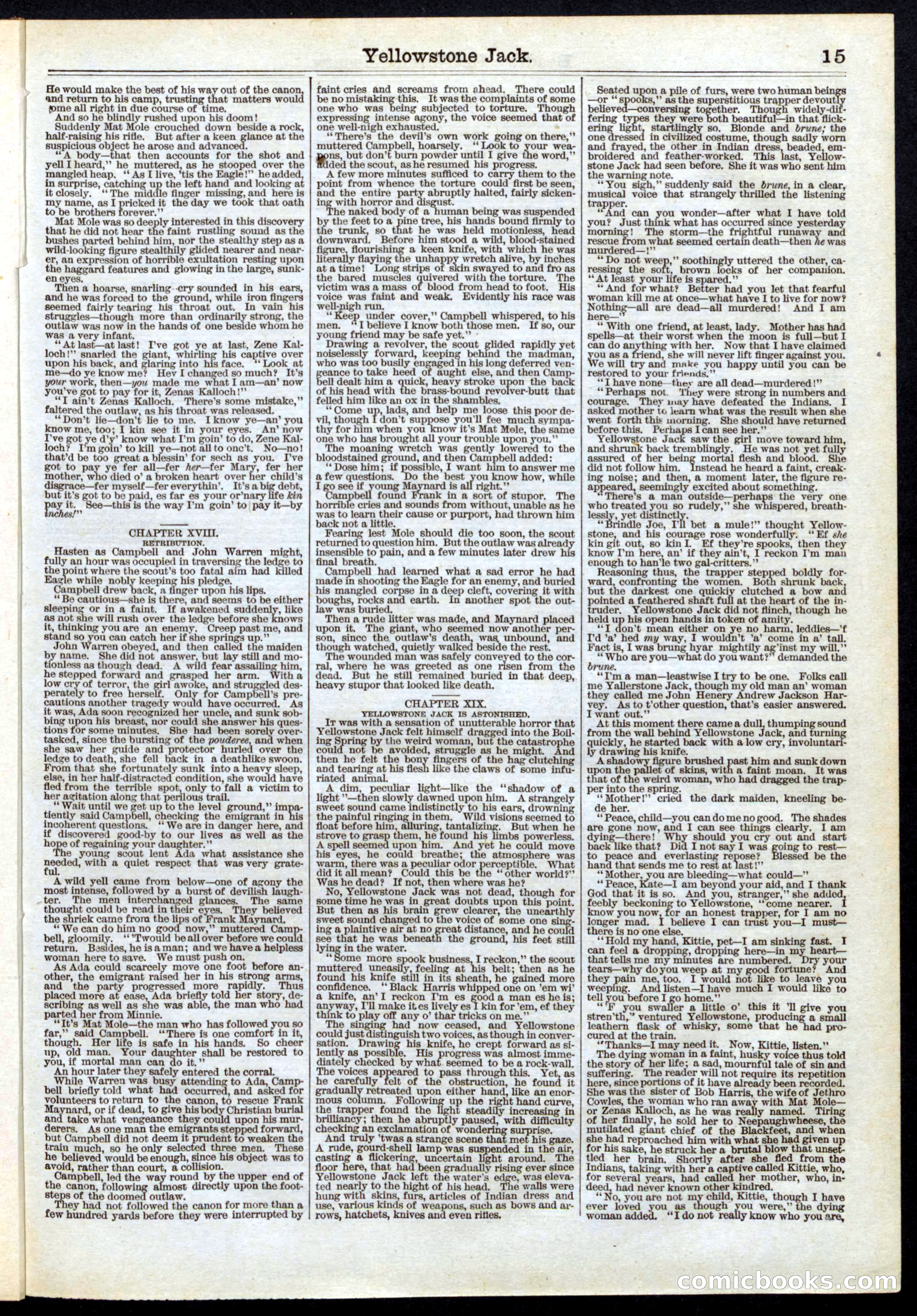 Beadle's Half Dime Library, Vol. 1, No. 2 — page 15 of 16