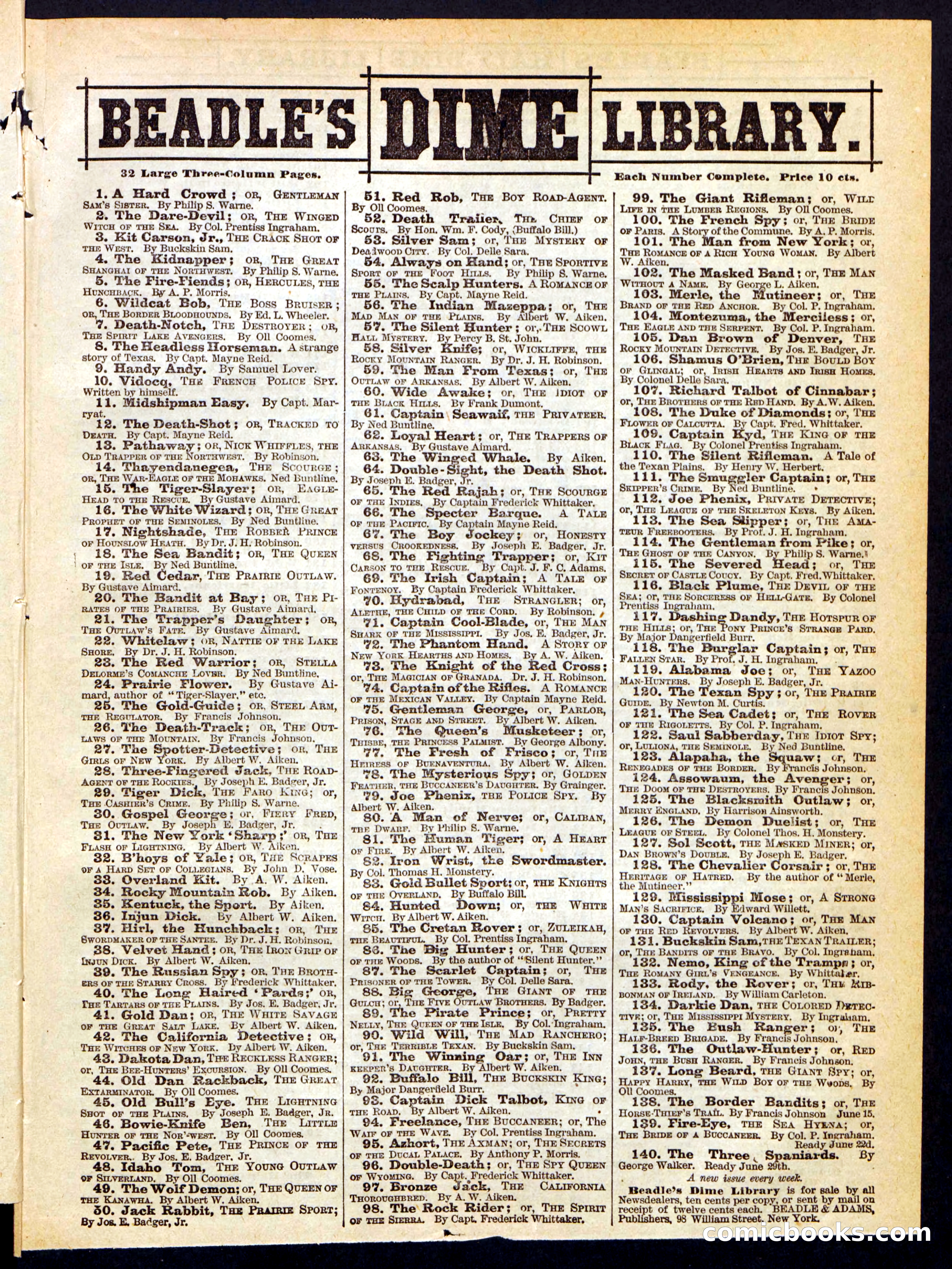 Beadle's Half Dime Library No. 202 — page 15 of 16