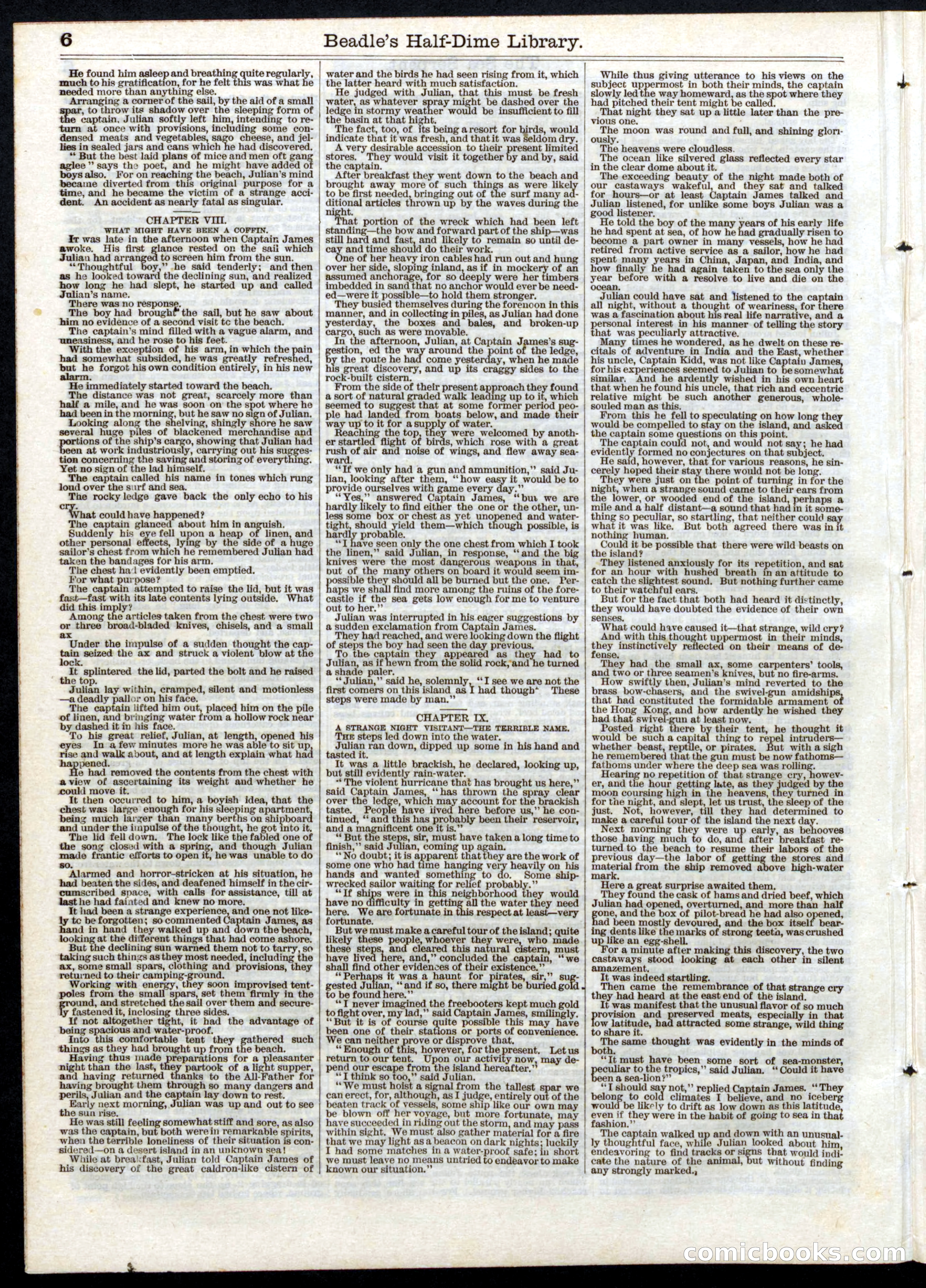 Beadle's Half Dime Library, No. 22 — page 6 of 16