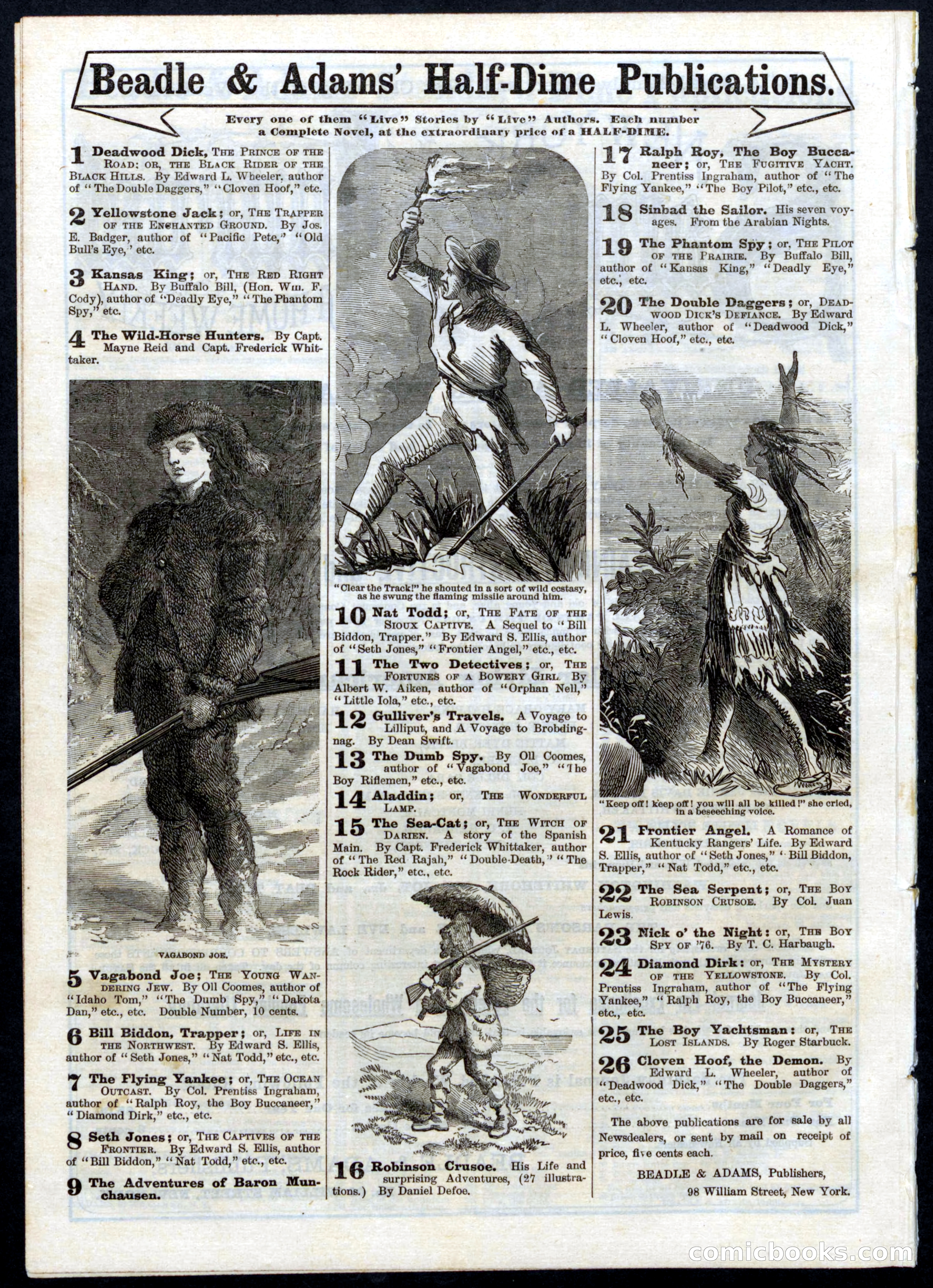 Beadle's Half Dime Library, No. 22 — page 16 of 16