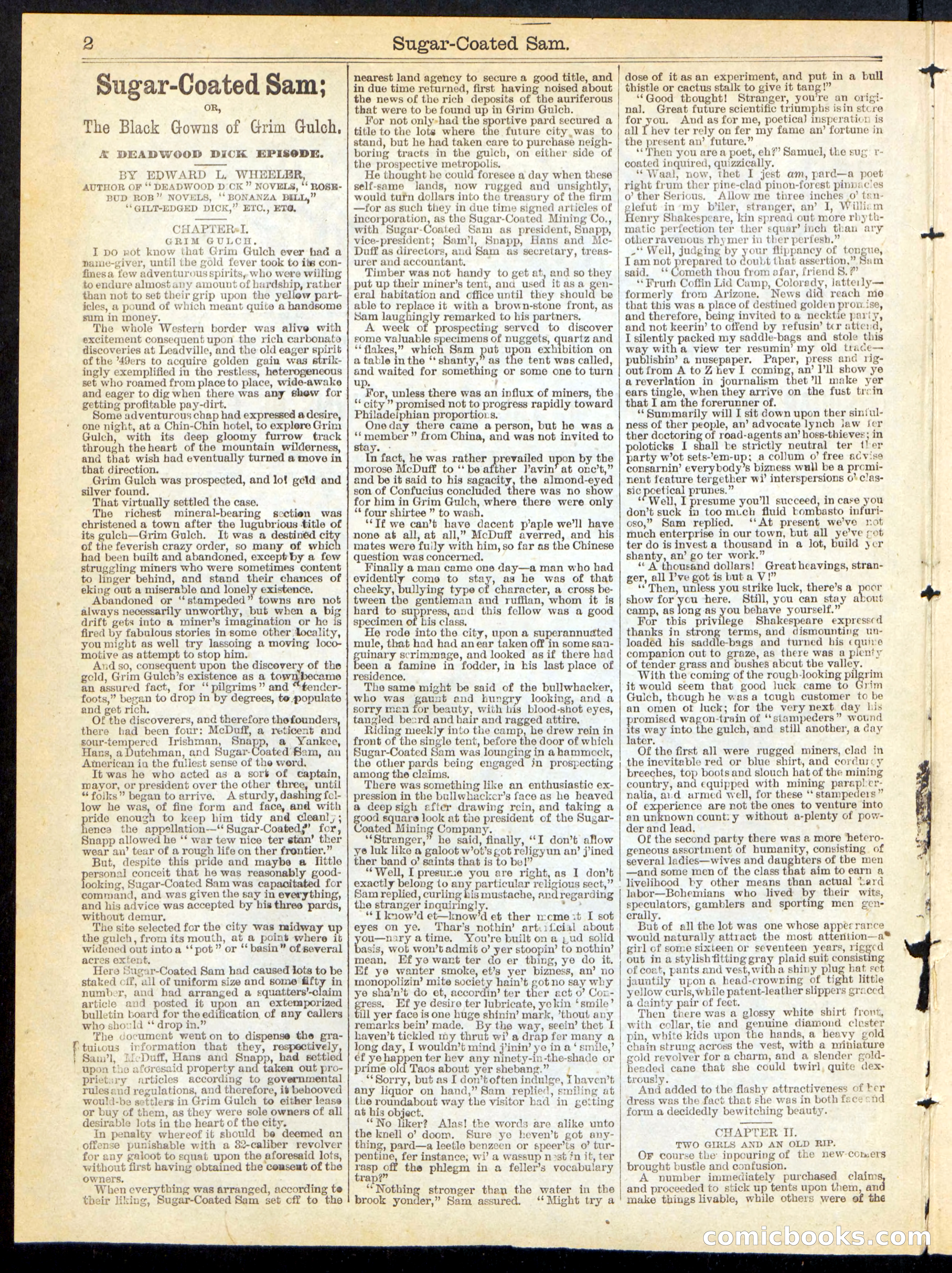 Beadle's Half Dime Library No. 221 — page 2 of 16