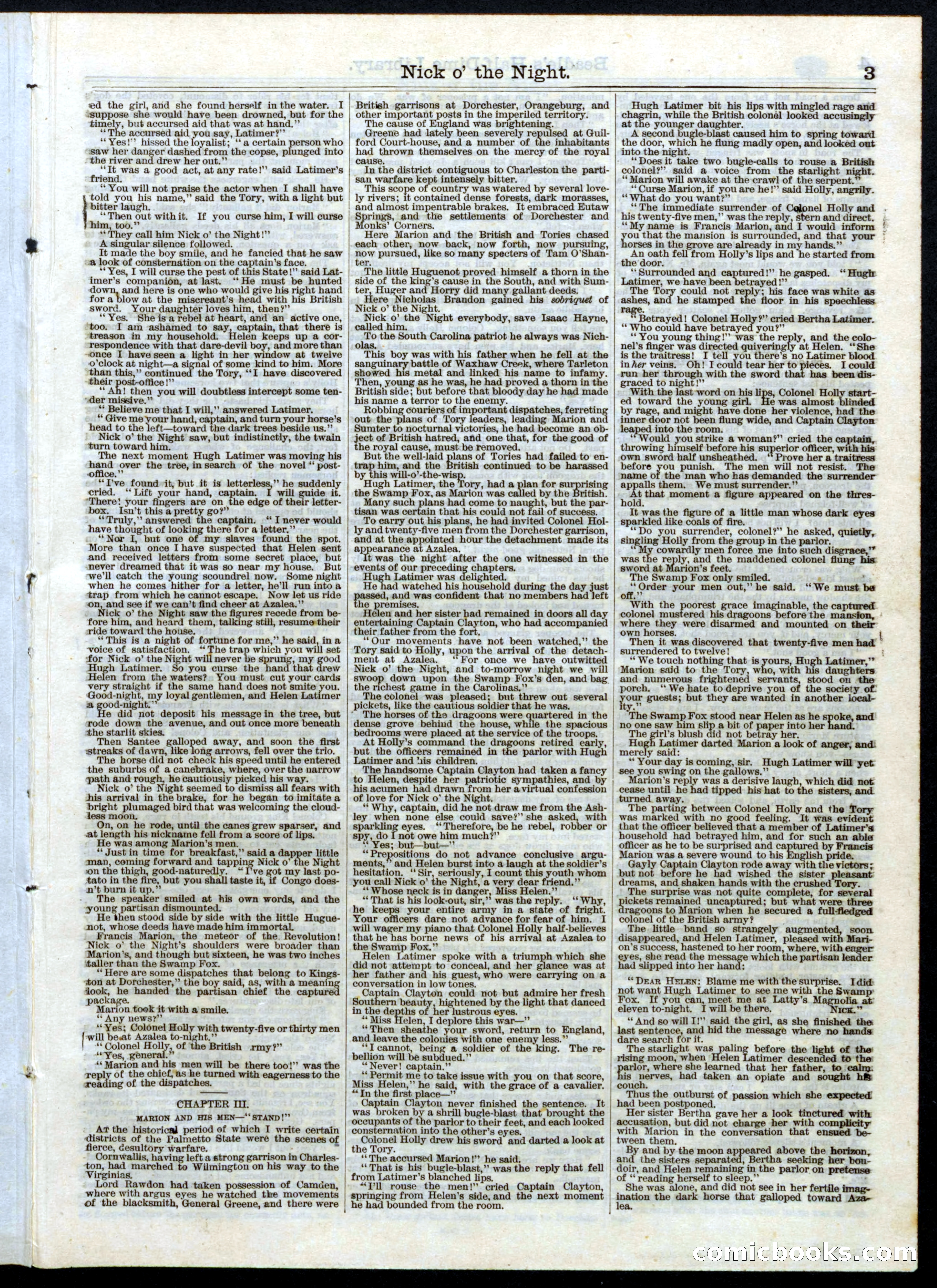 Beadle's Half Dime Library, No. 23 — page 3 of 16