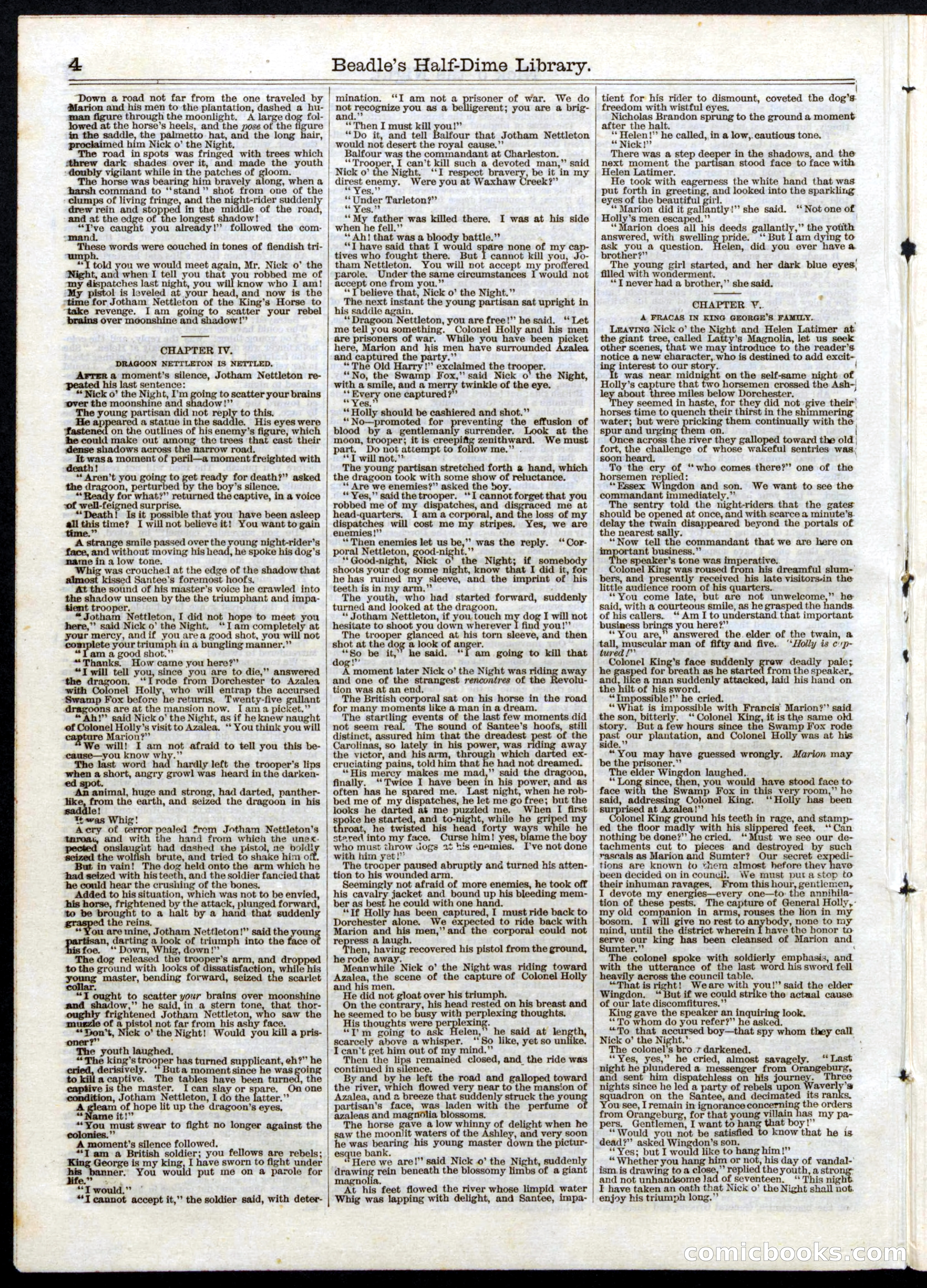 Beadle's Half Dime Library, No. 23 — page 4 of 16