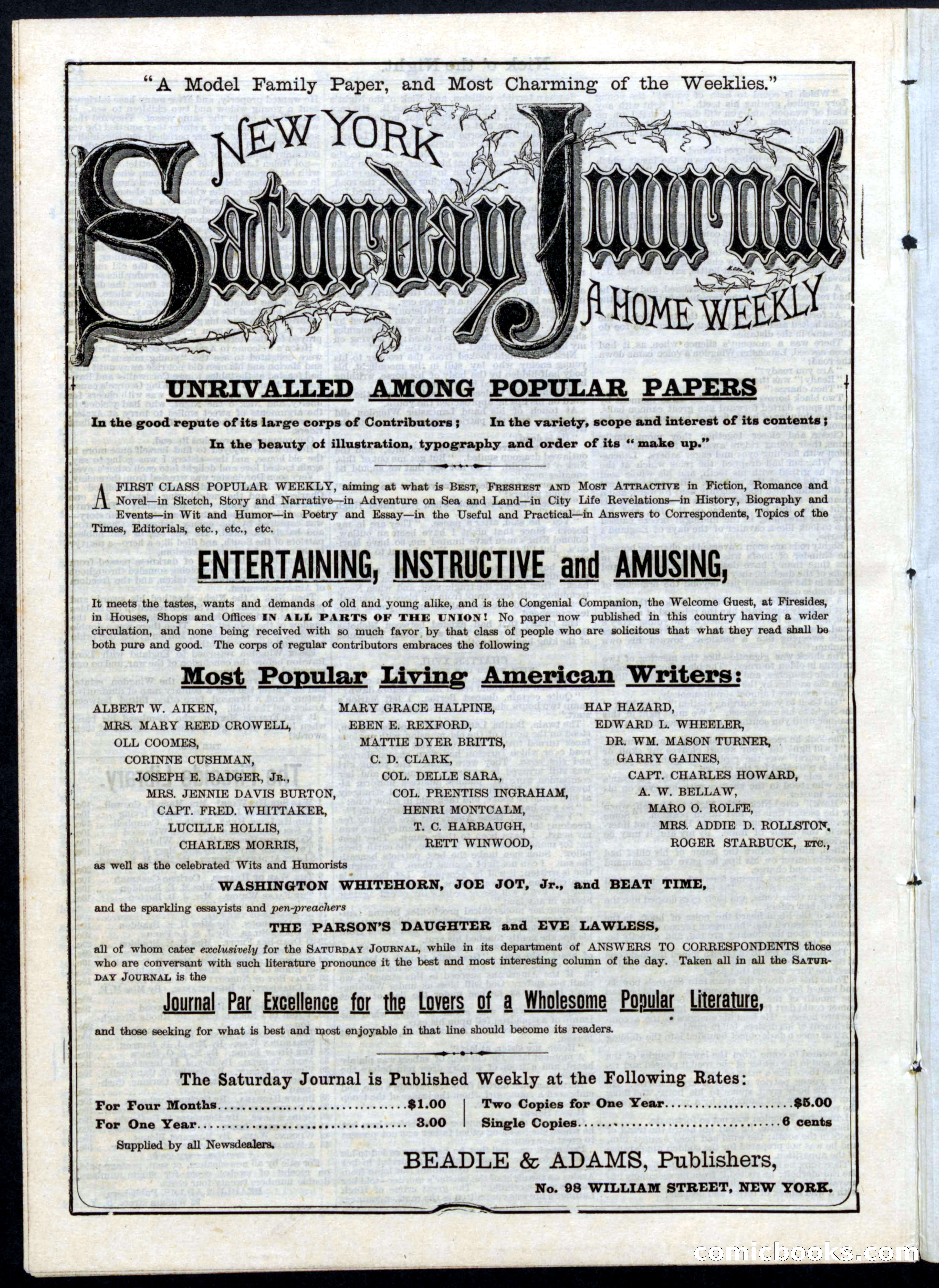 Beadle's Half Dime Library, No. 23 — page 14 of 16