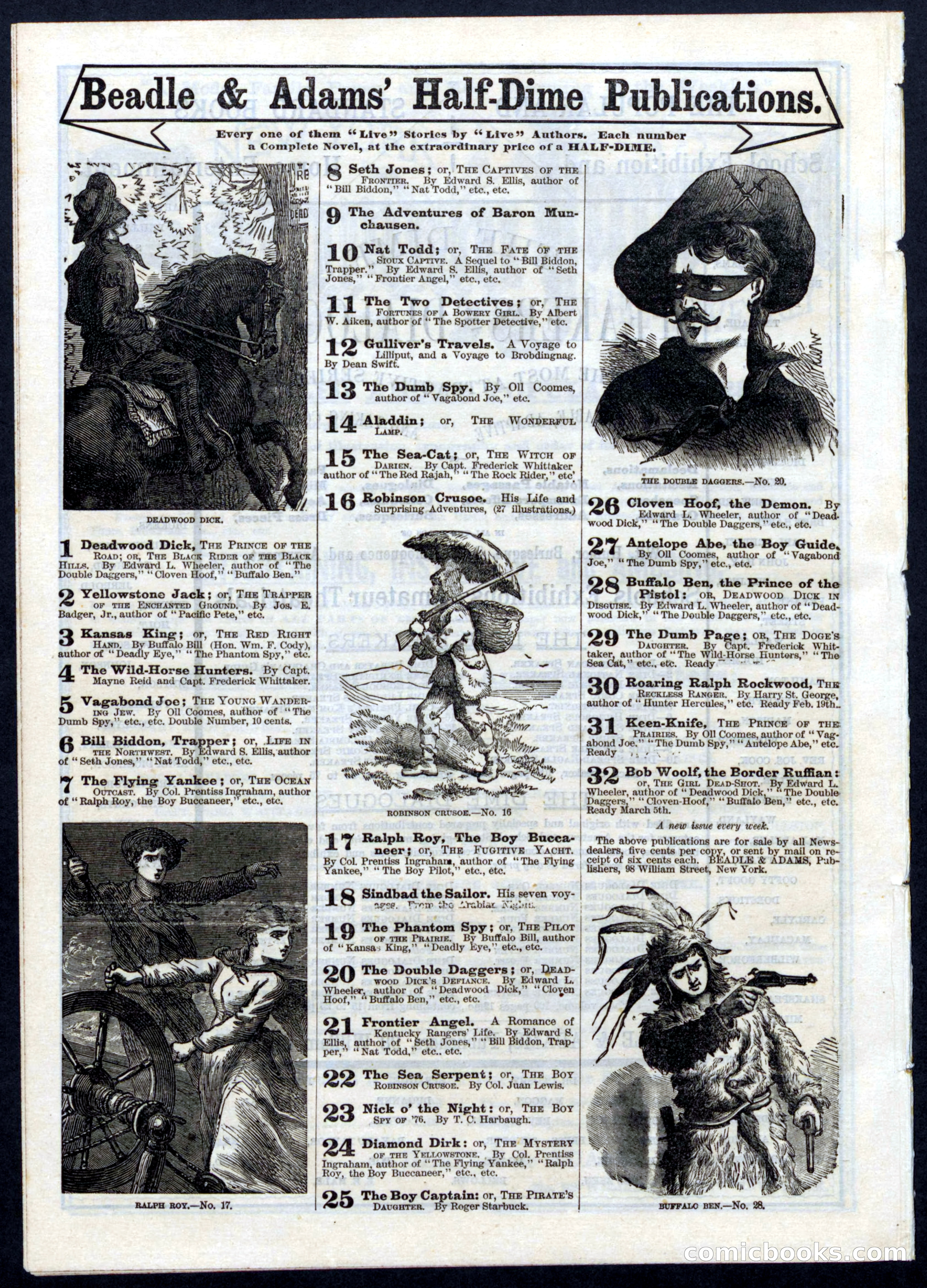 Beadle's Half Dime Library, No. 23 — page 16 of 16
