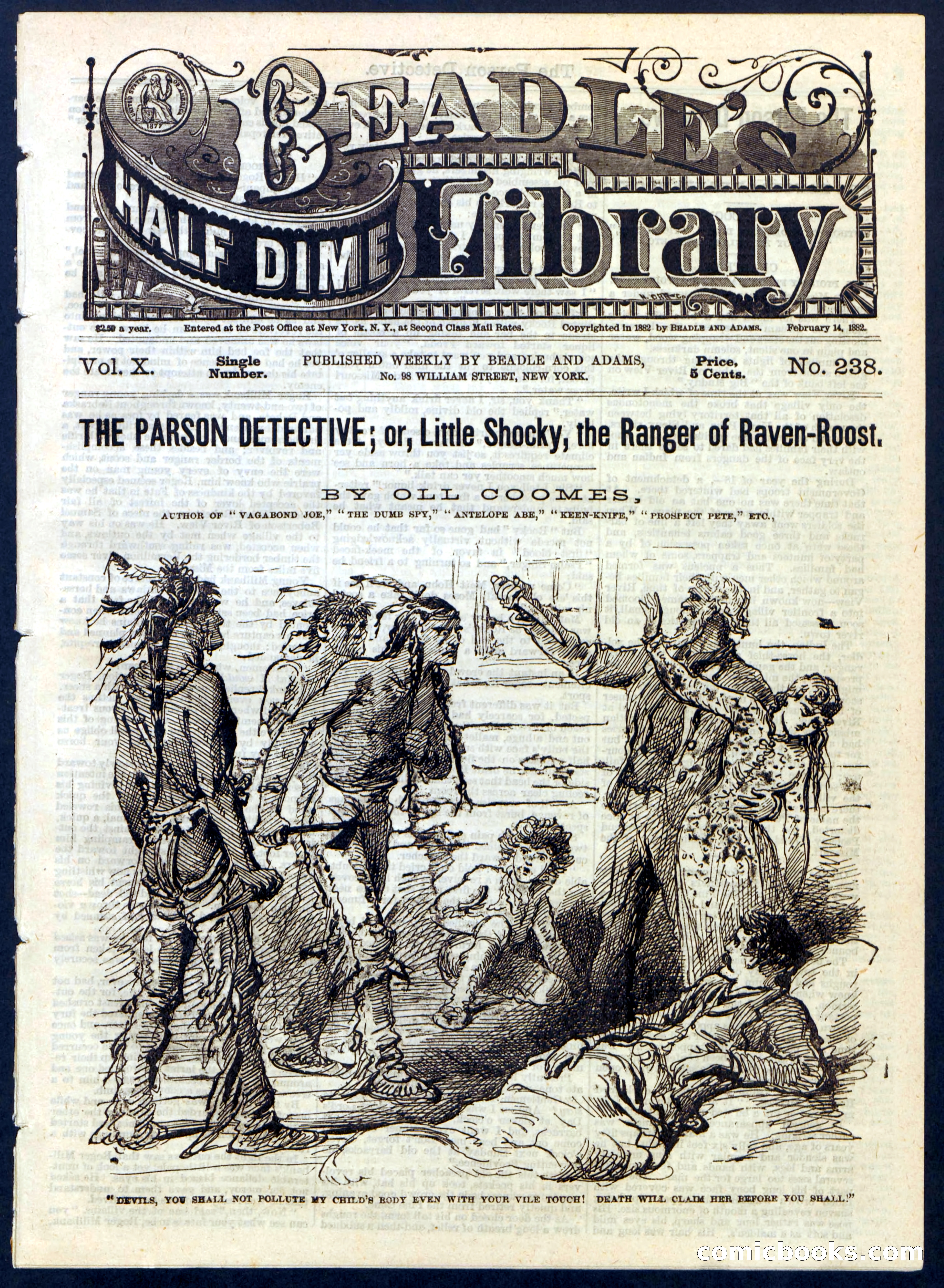 Beadle's Half Dime Library, No. 238 — page 1 of 16