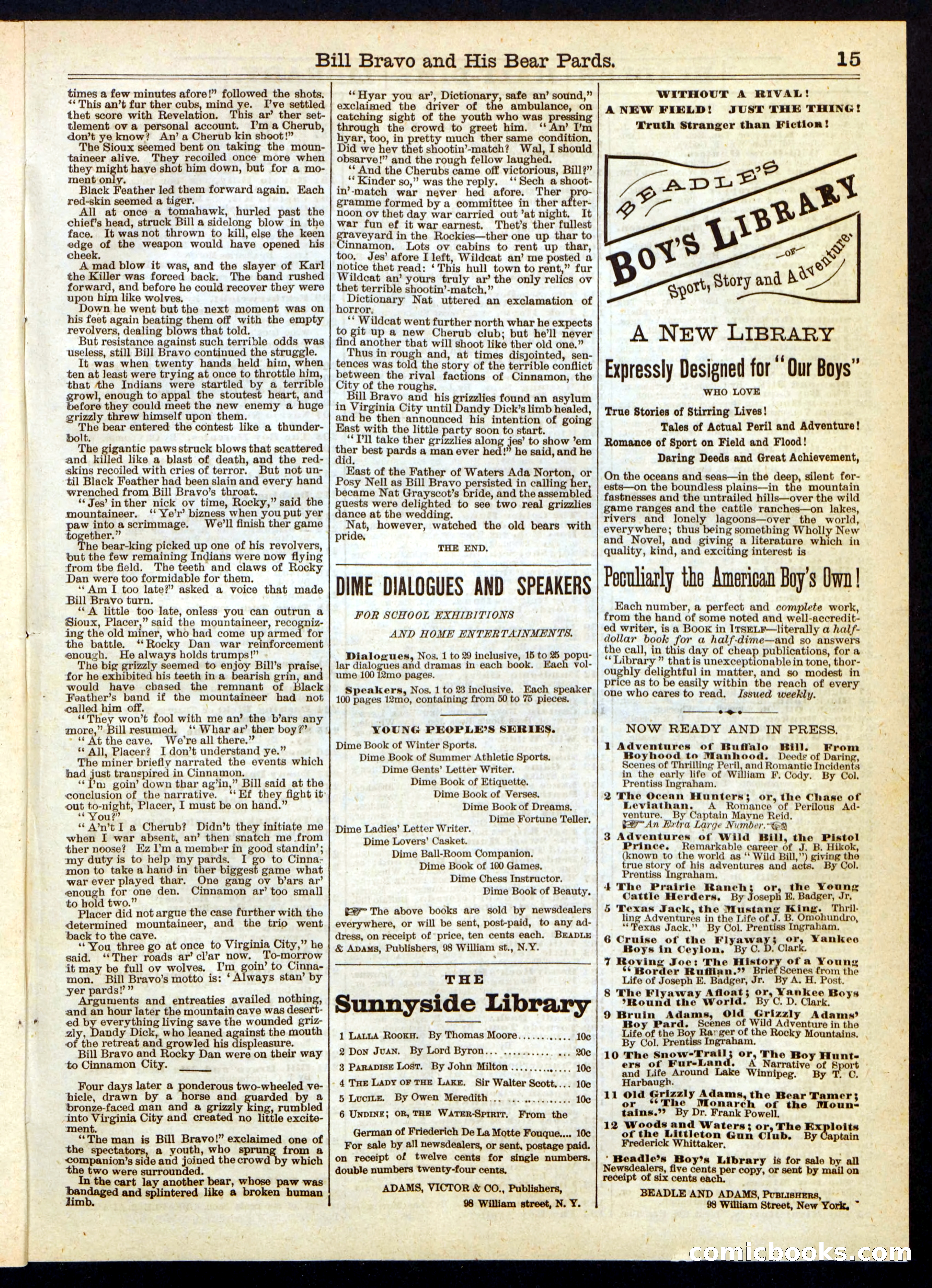 Beadle's Half Dime Library No. 241 — page 15 of 16