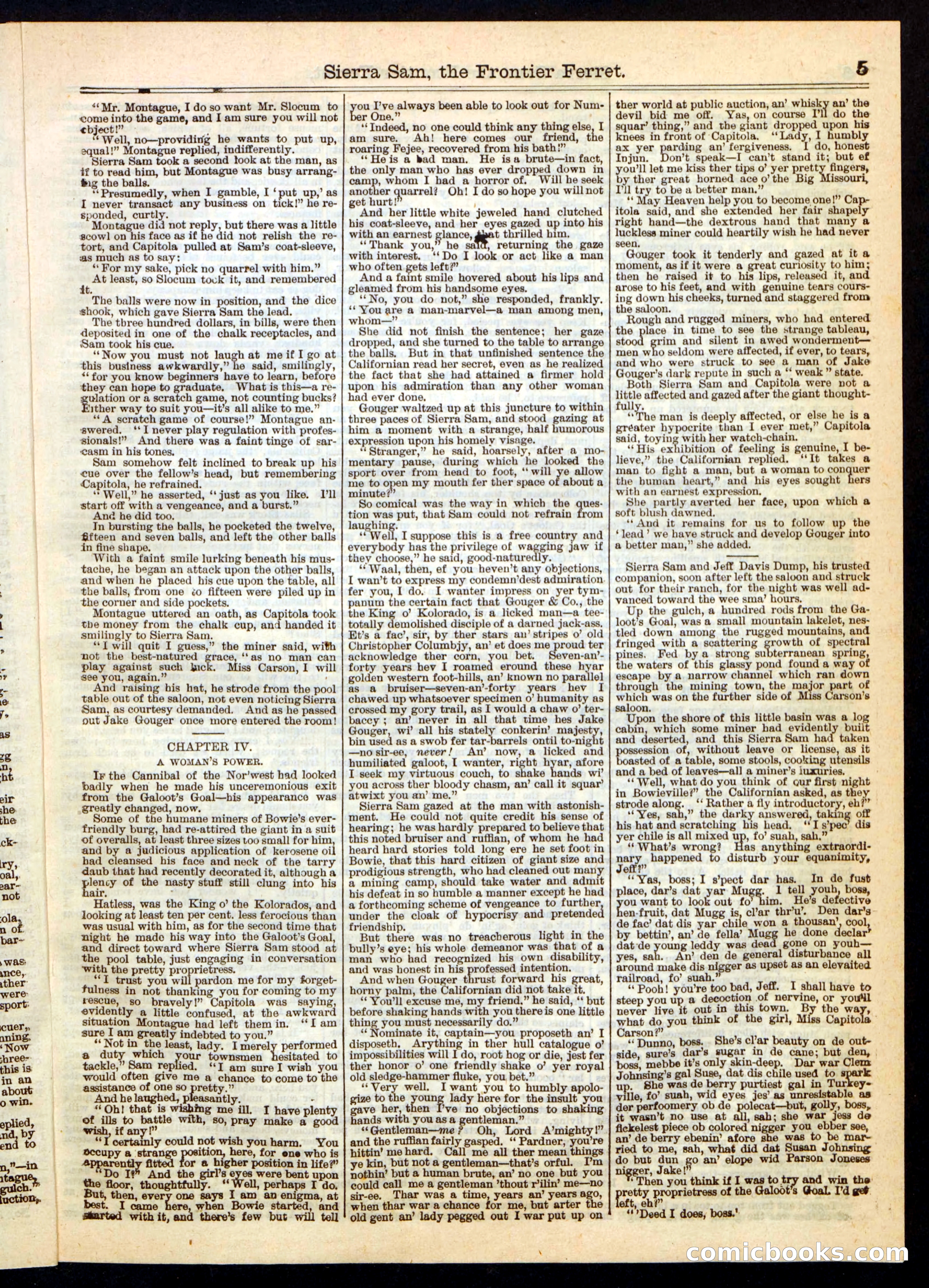 Beadle's Half Dime Library, No. 244 — page 5 of 16