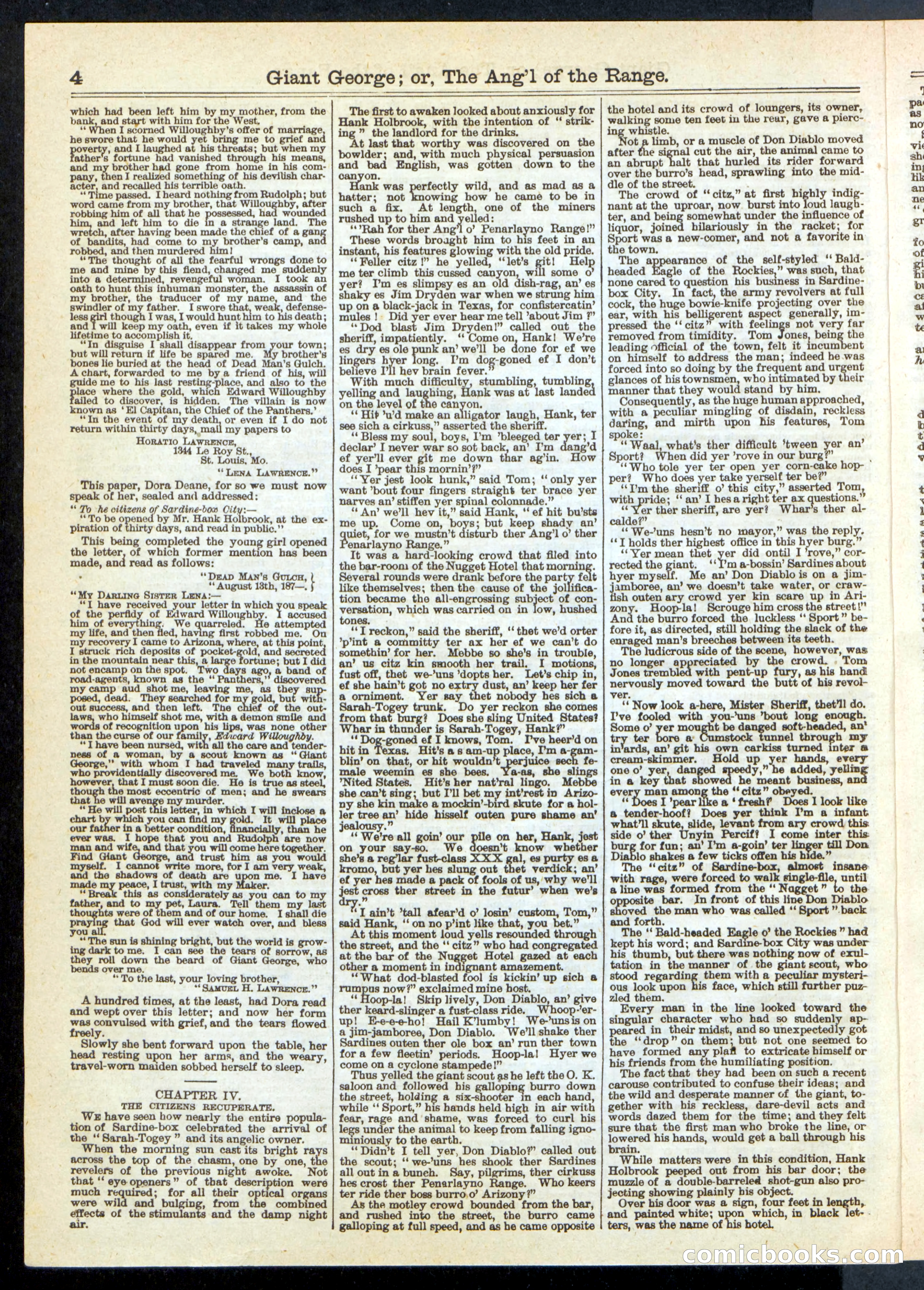 Beadle's Half Dime Library, No. 246 — page 4 of 16