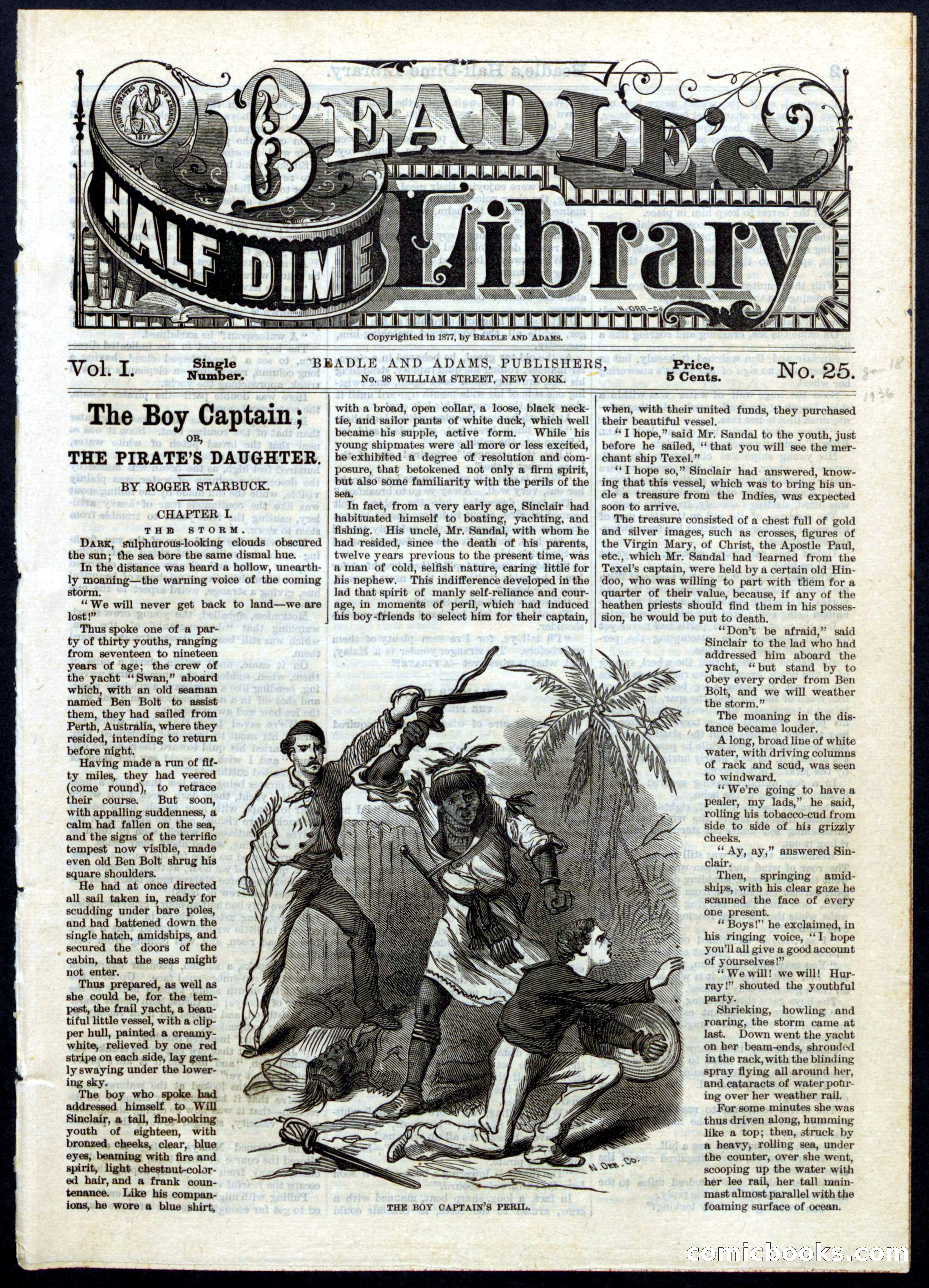 Beadle's Half Dime Library, No. 25 — page 1 of 20