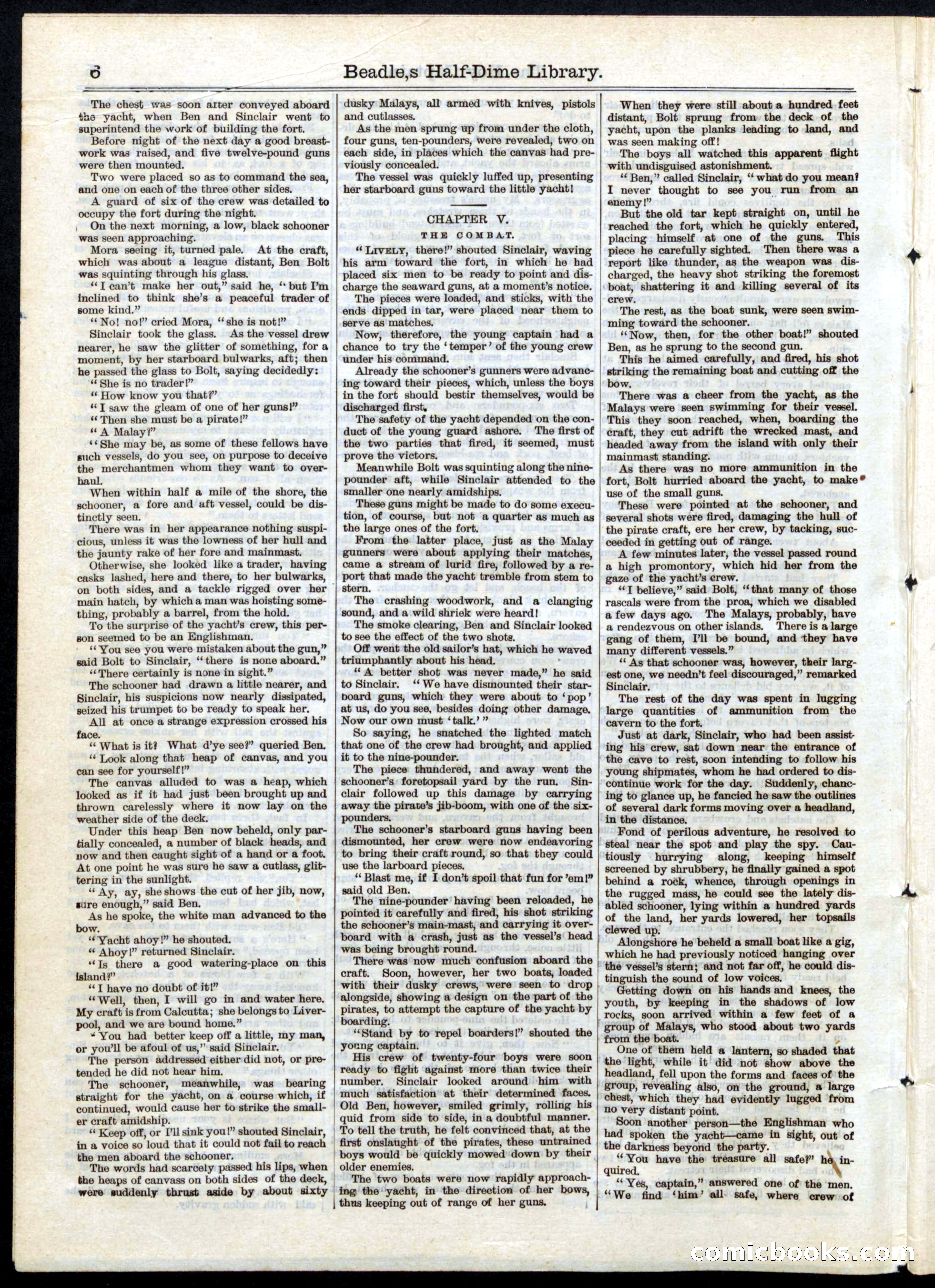 Beadle's Half Dime Library, No. 25 — page 6 of 20
