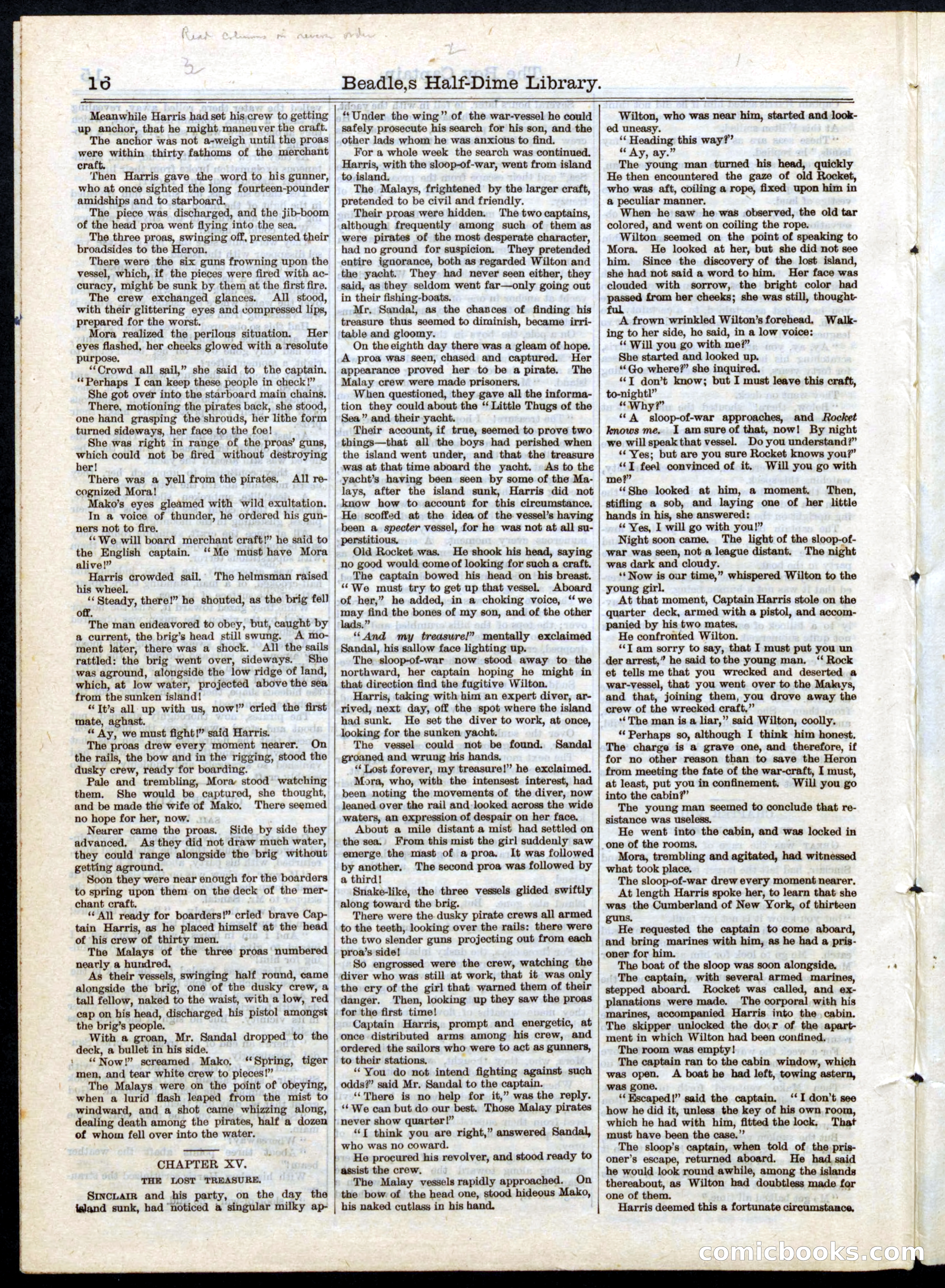 Beadle's Half Dime Library, No. 25 — page 16 of 20