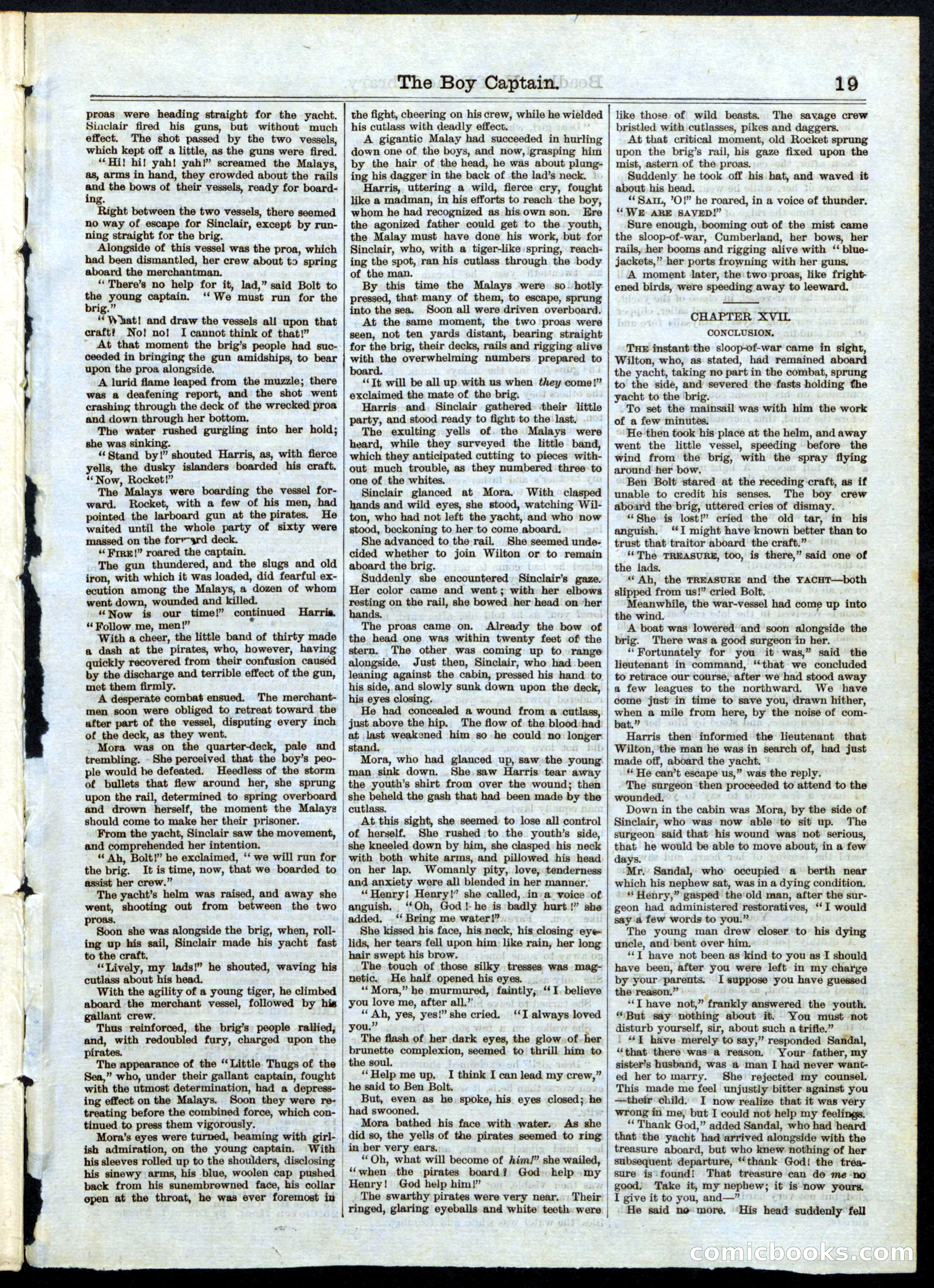 Beadle's Half Dime Library, No. 25 — page 19 of 20