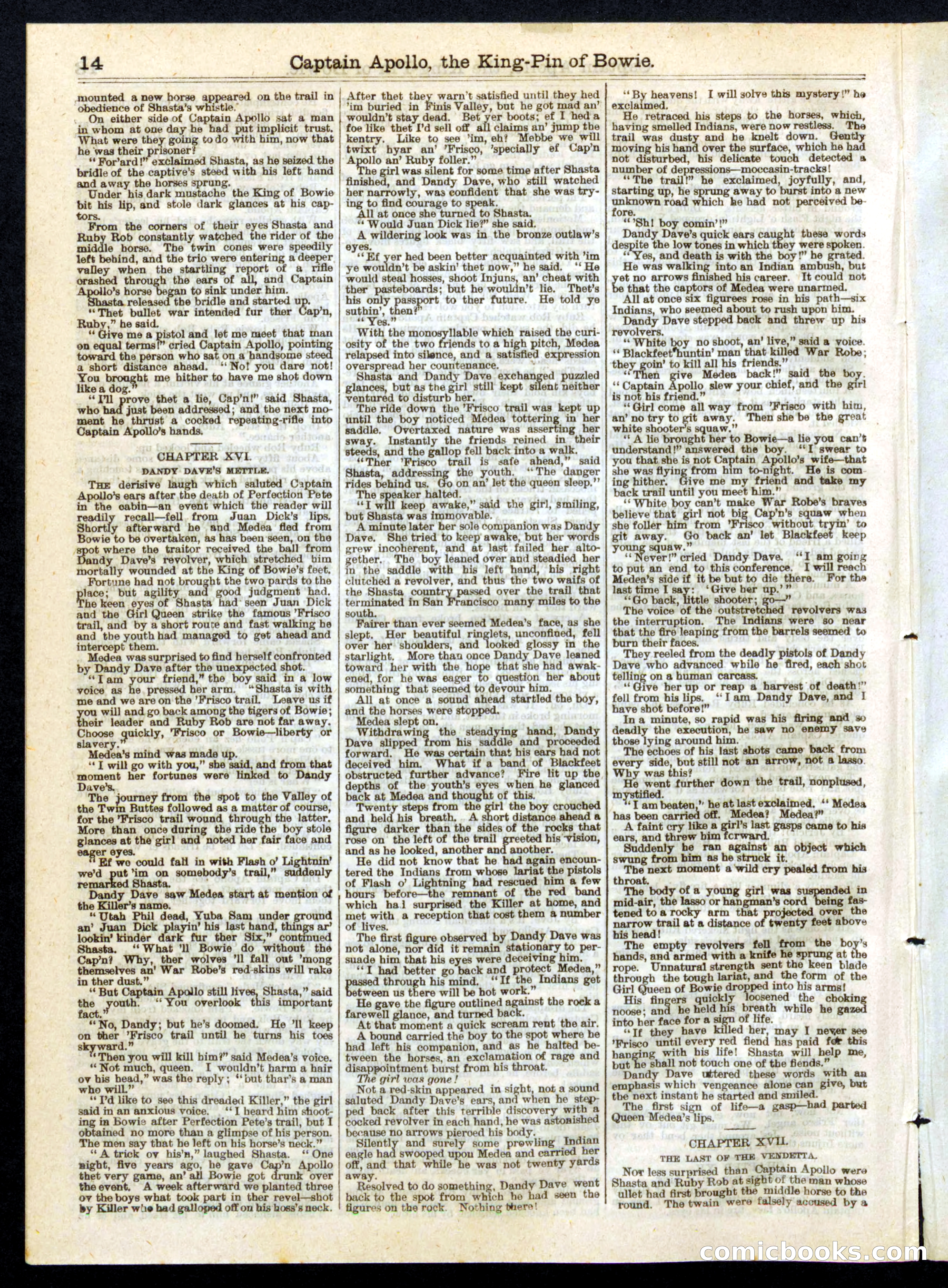 Beadle's Half Dime Library No. 255 — page 14 of 16