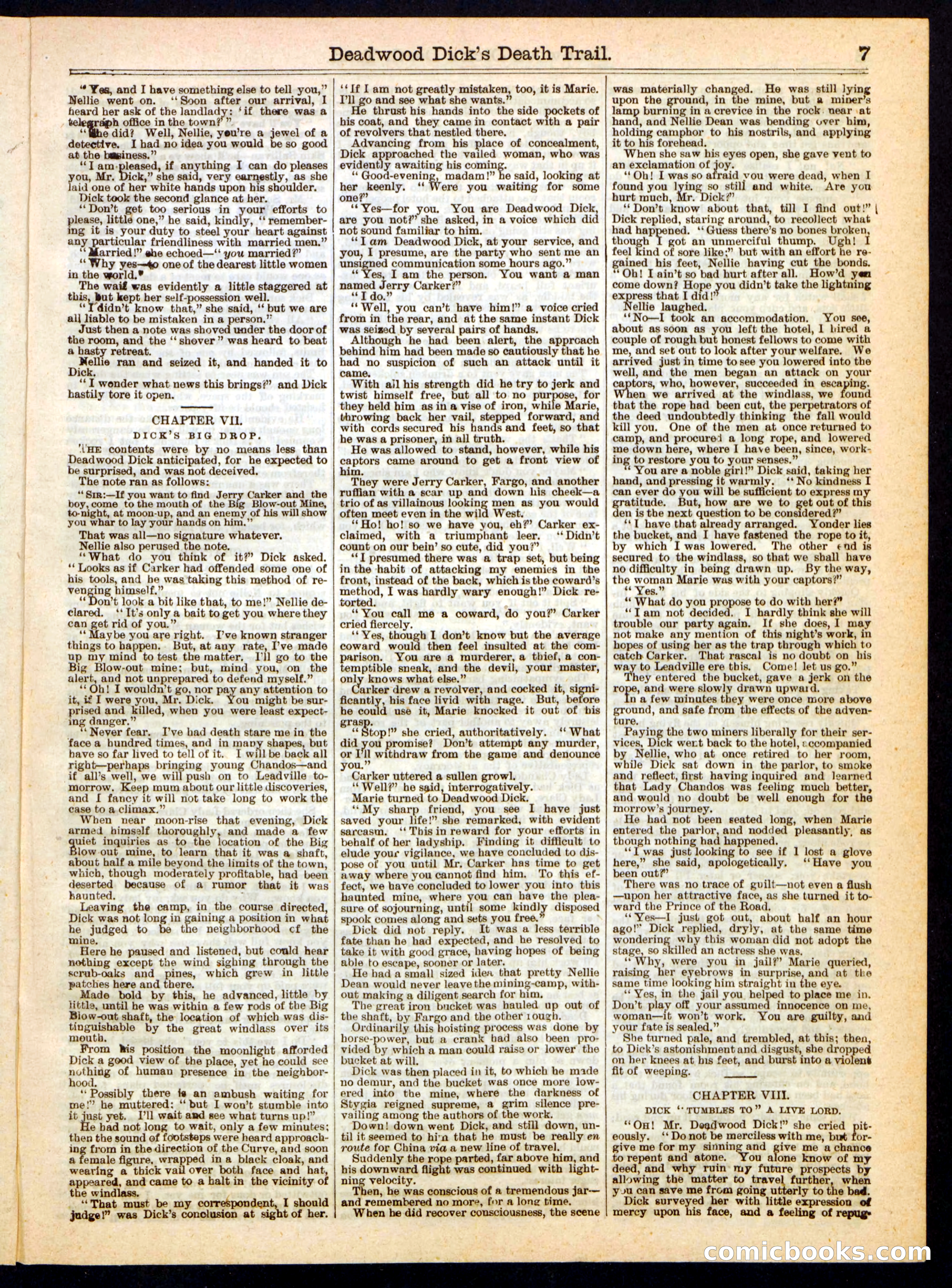 Beadle's Half Dime Library No. 268 — page 7 of 16