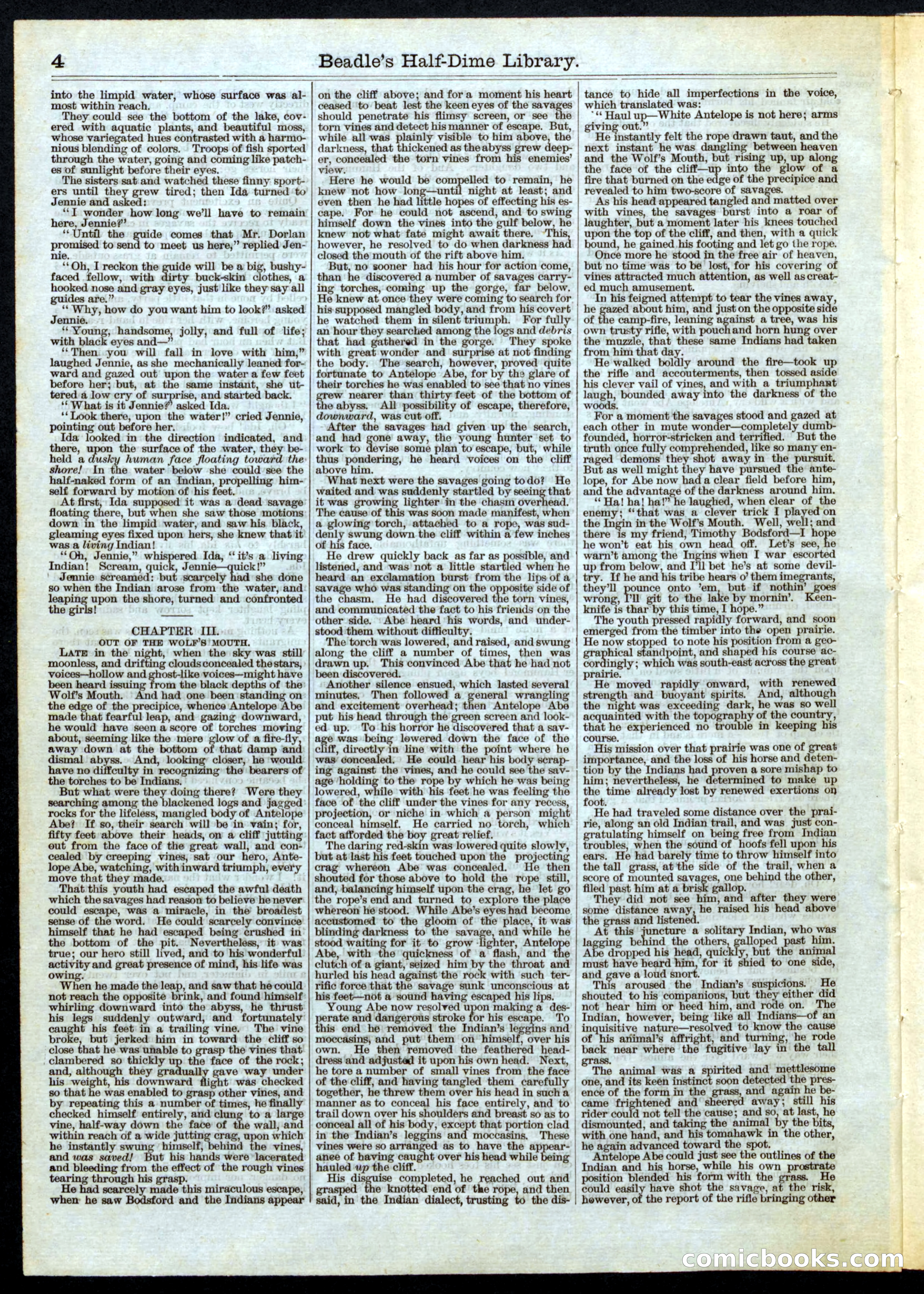 Beadle's Half Dime Library, No. 27 — page 4 of 16