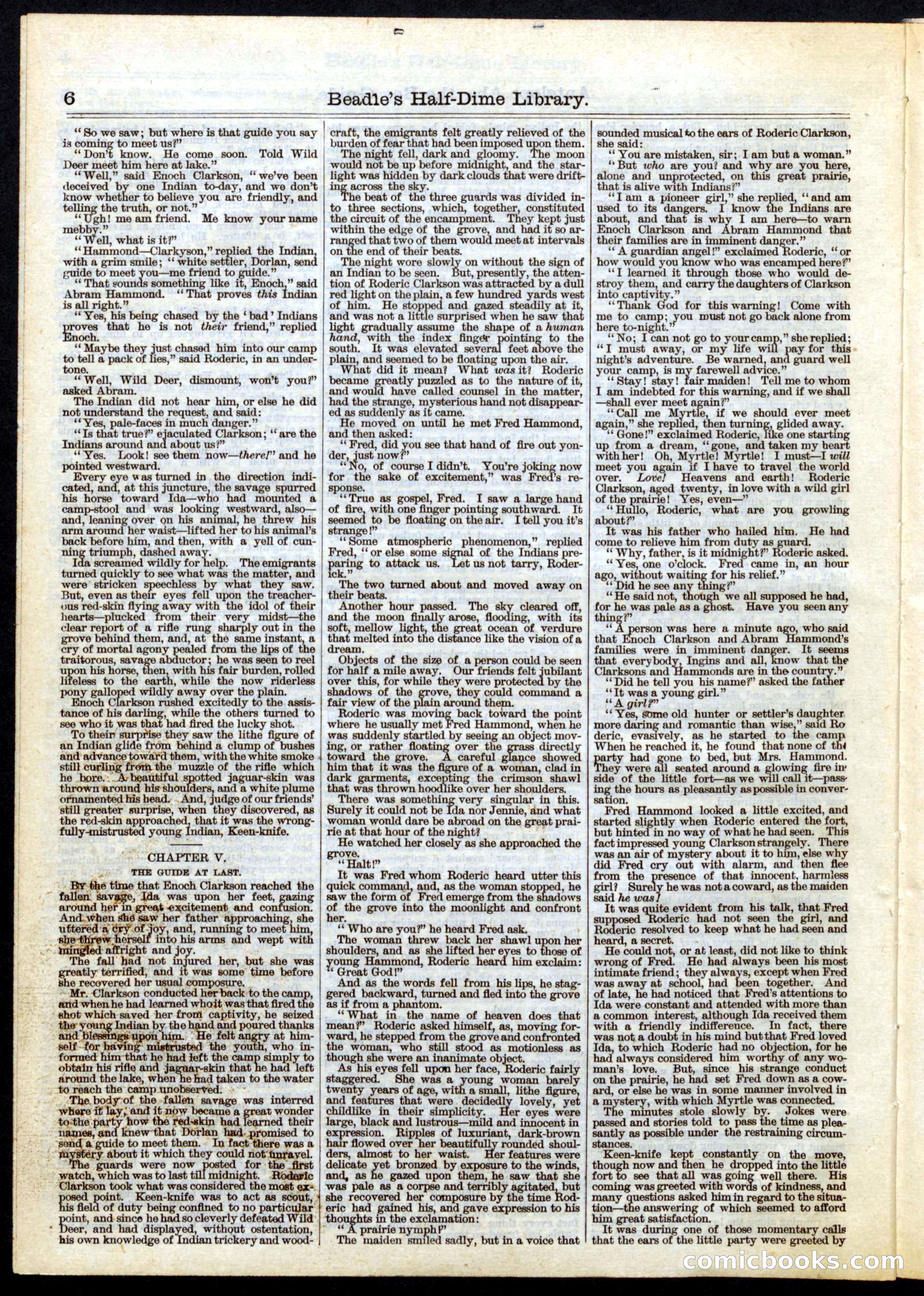 Beadle's Half Dime Library, No. 27 — page 6 of 16