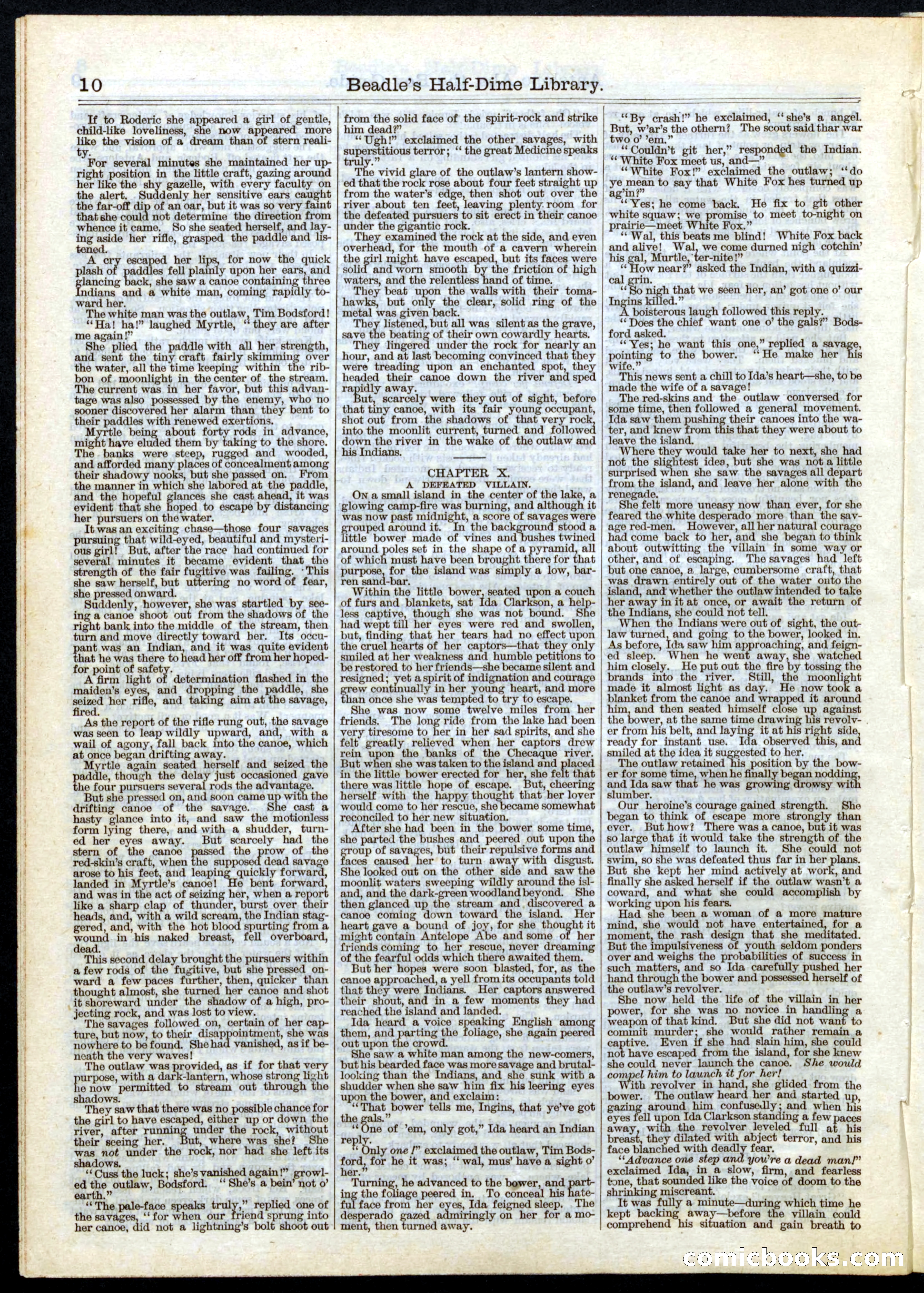Beadle's Half Dime Library, No. 27 — page 10 of 16
