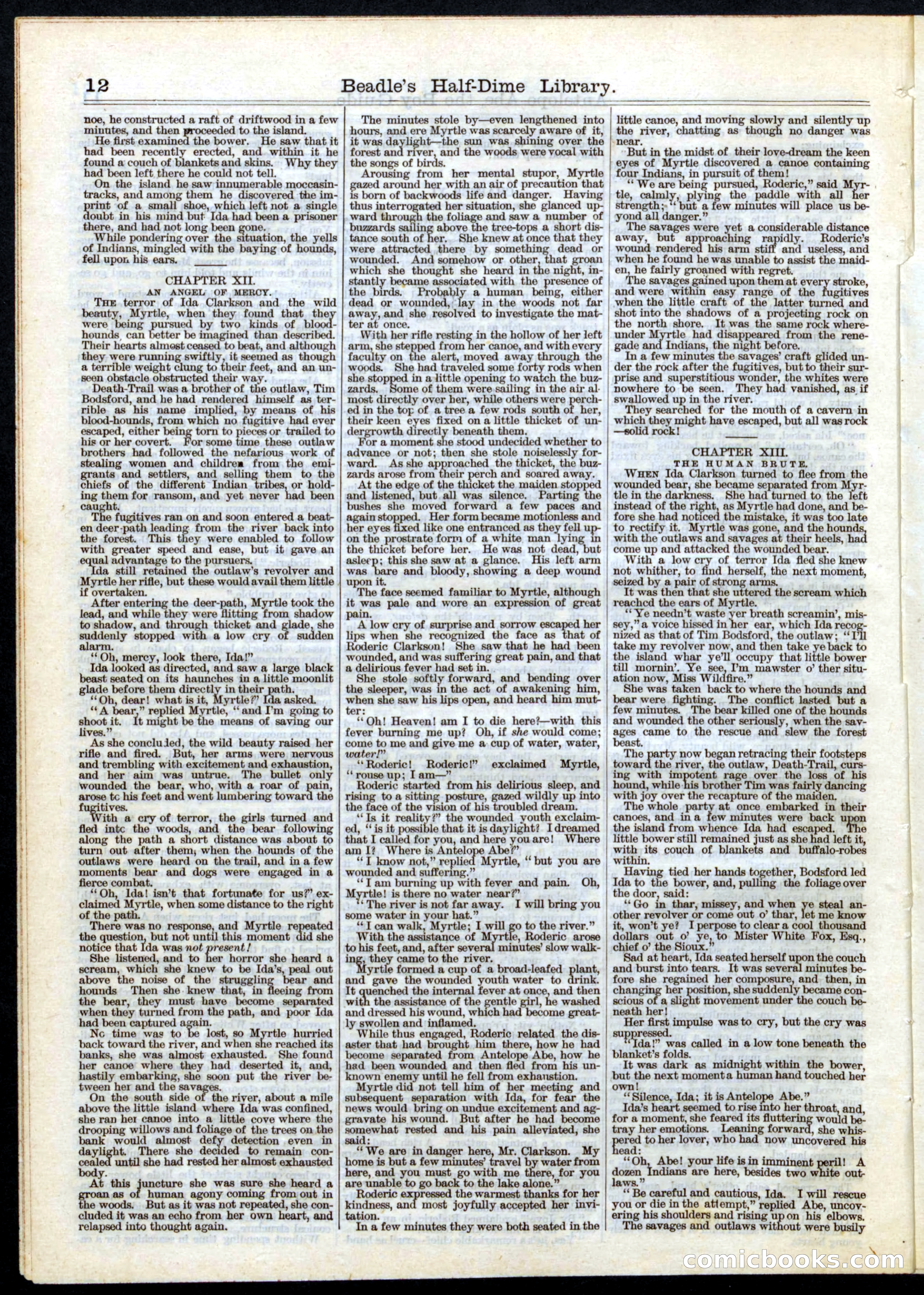 Beadle's Half Dime Library, No. 27 — page 12 of 16