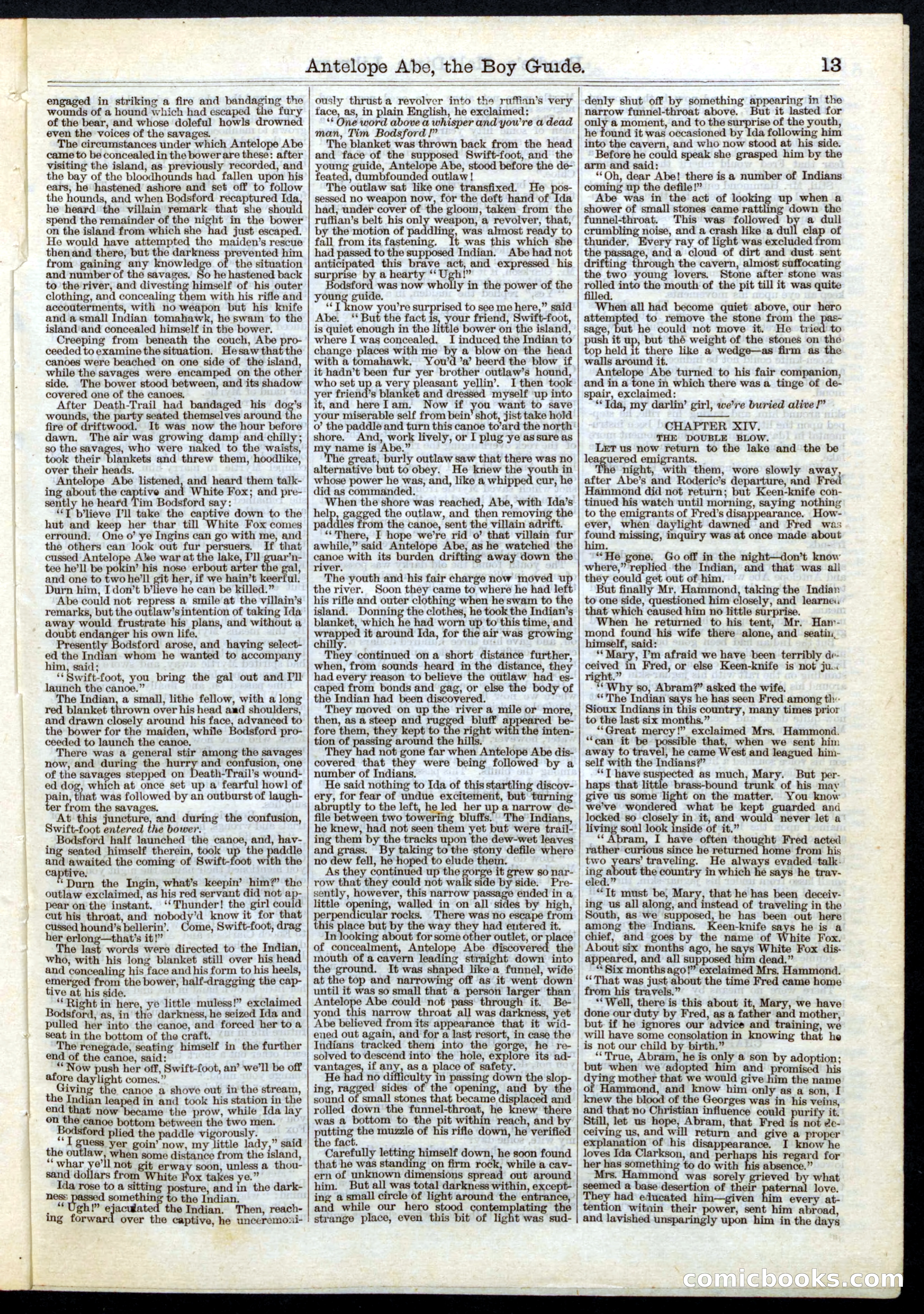 Beadle's Half Dime Library, No. 27 — page 13 of 16