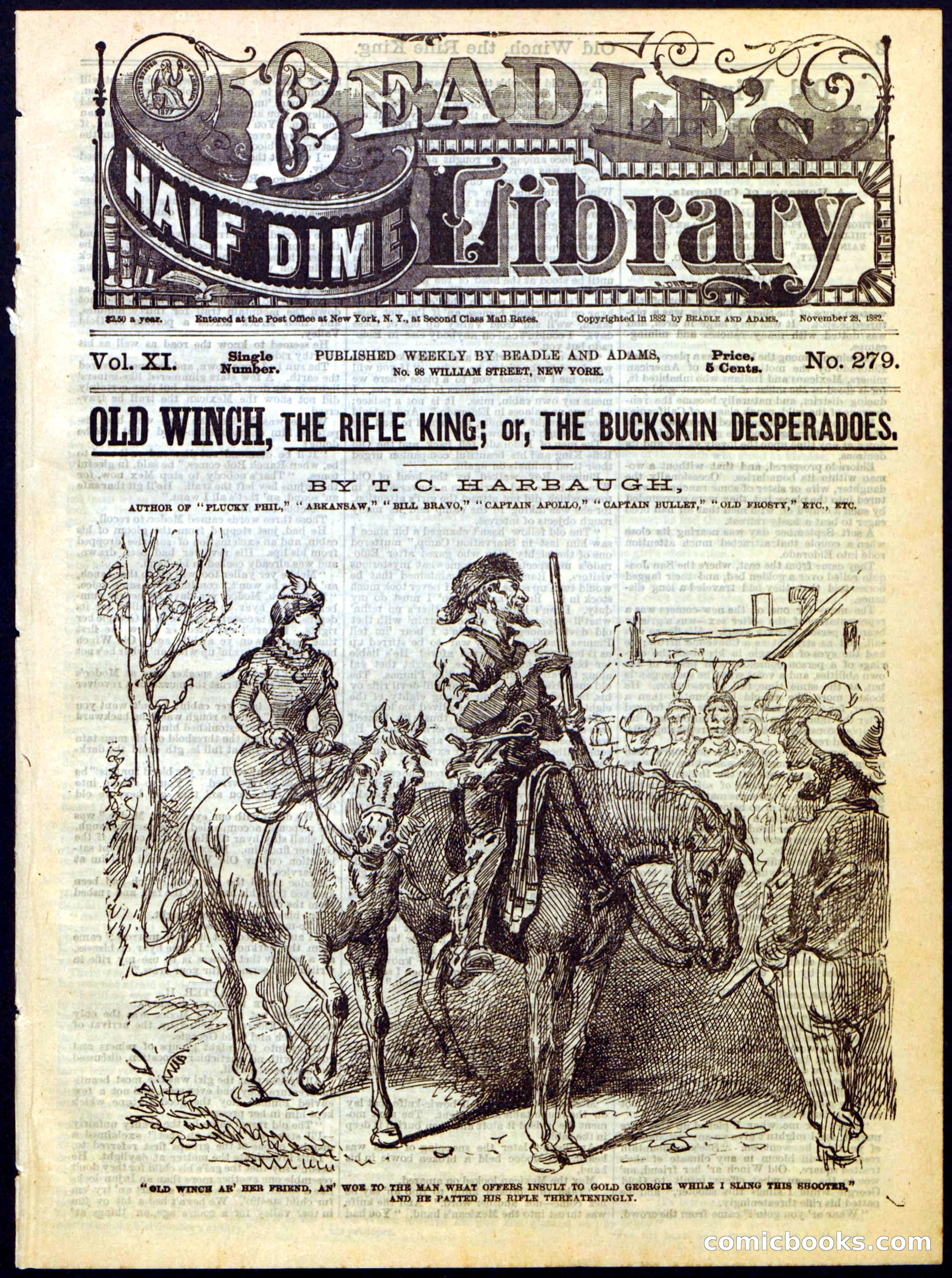 Beadle's Half Dime Library, No. 279