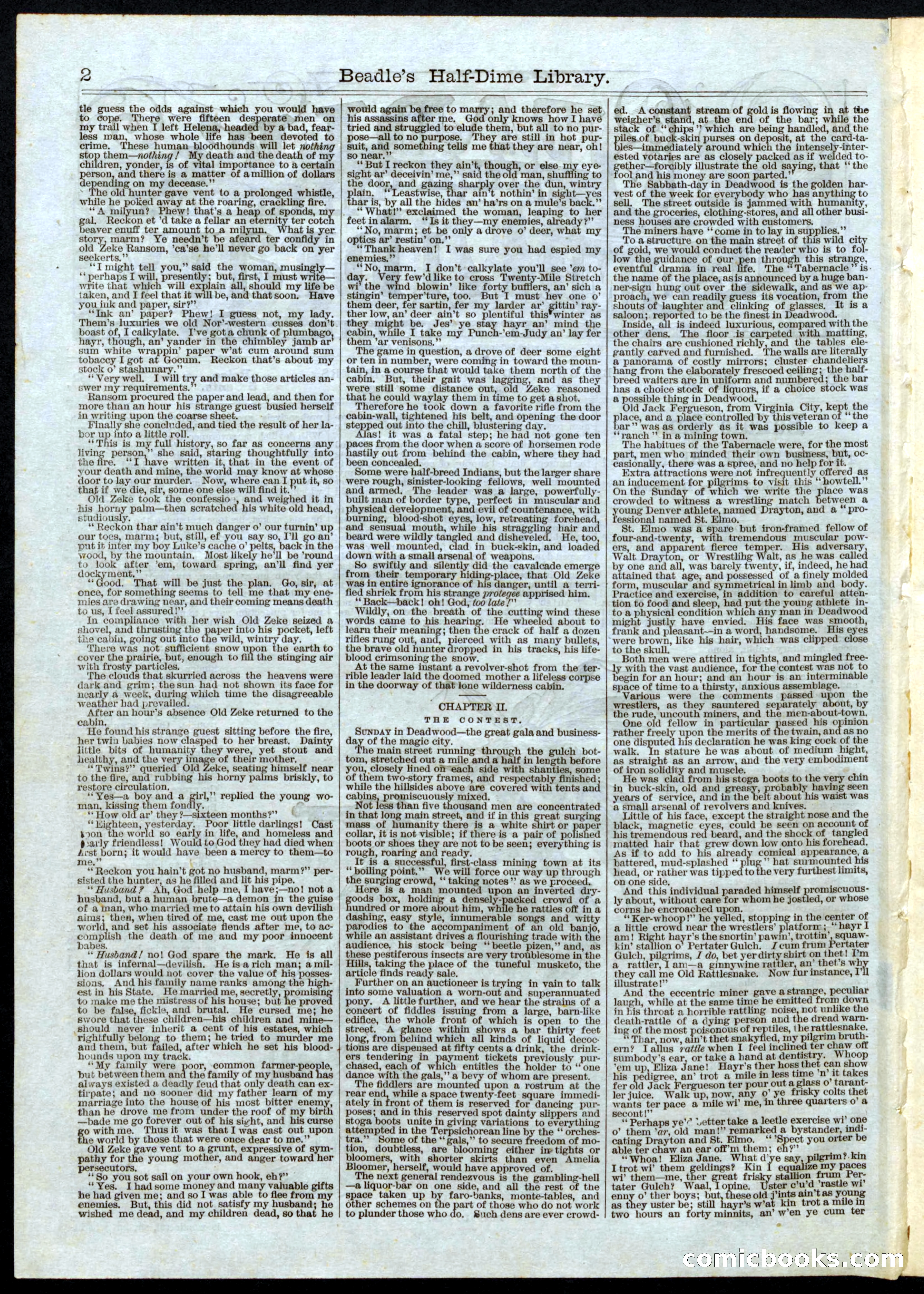 Beadle's Half Dime Library No. 28 — page 2 of 16
