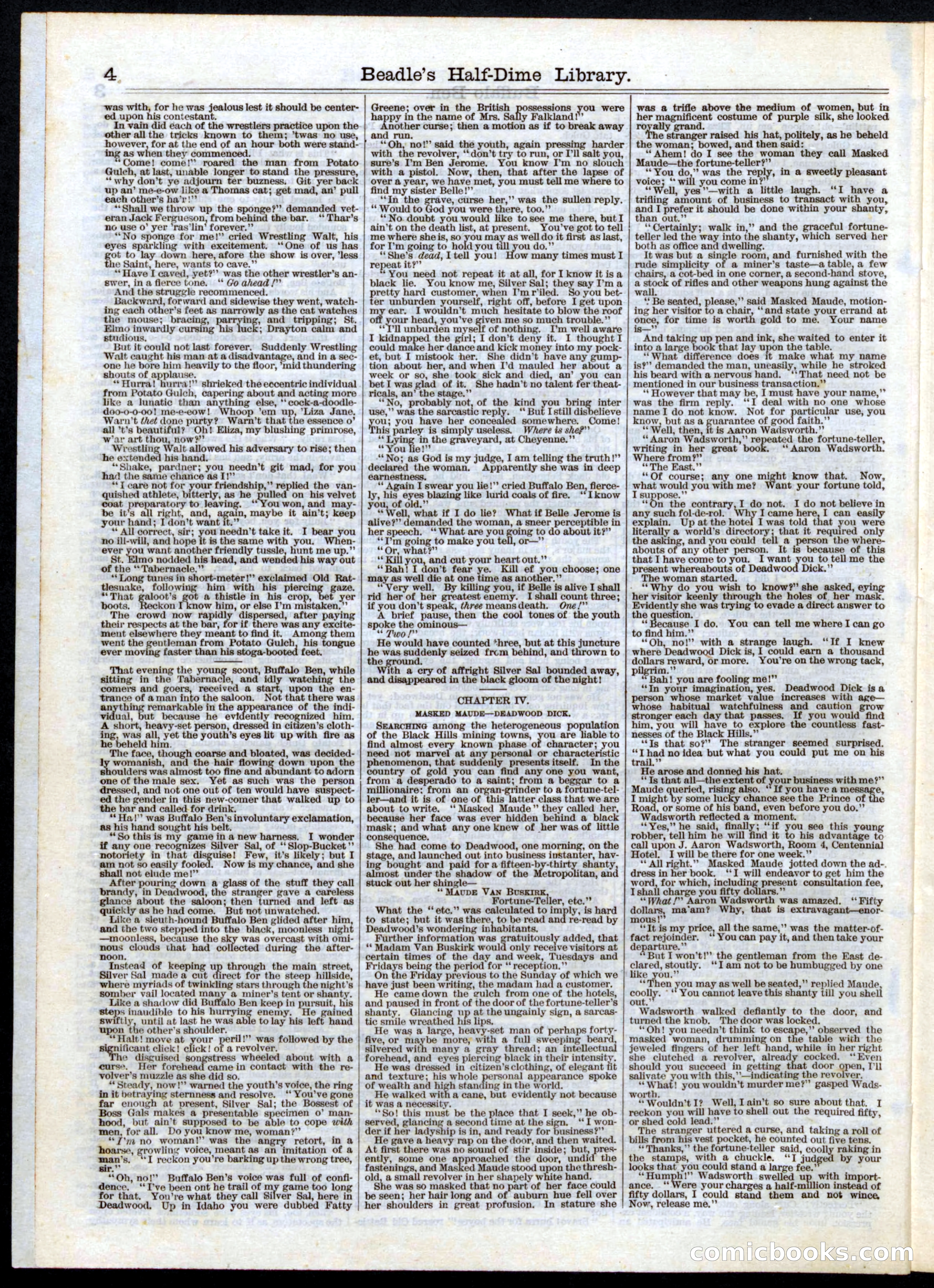 Beadle's Half Dime Library No. 28 — page 4 of 16