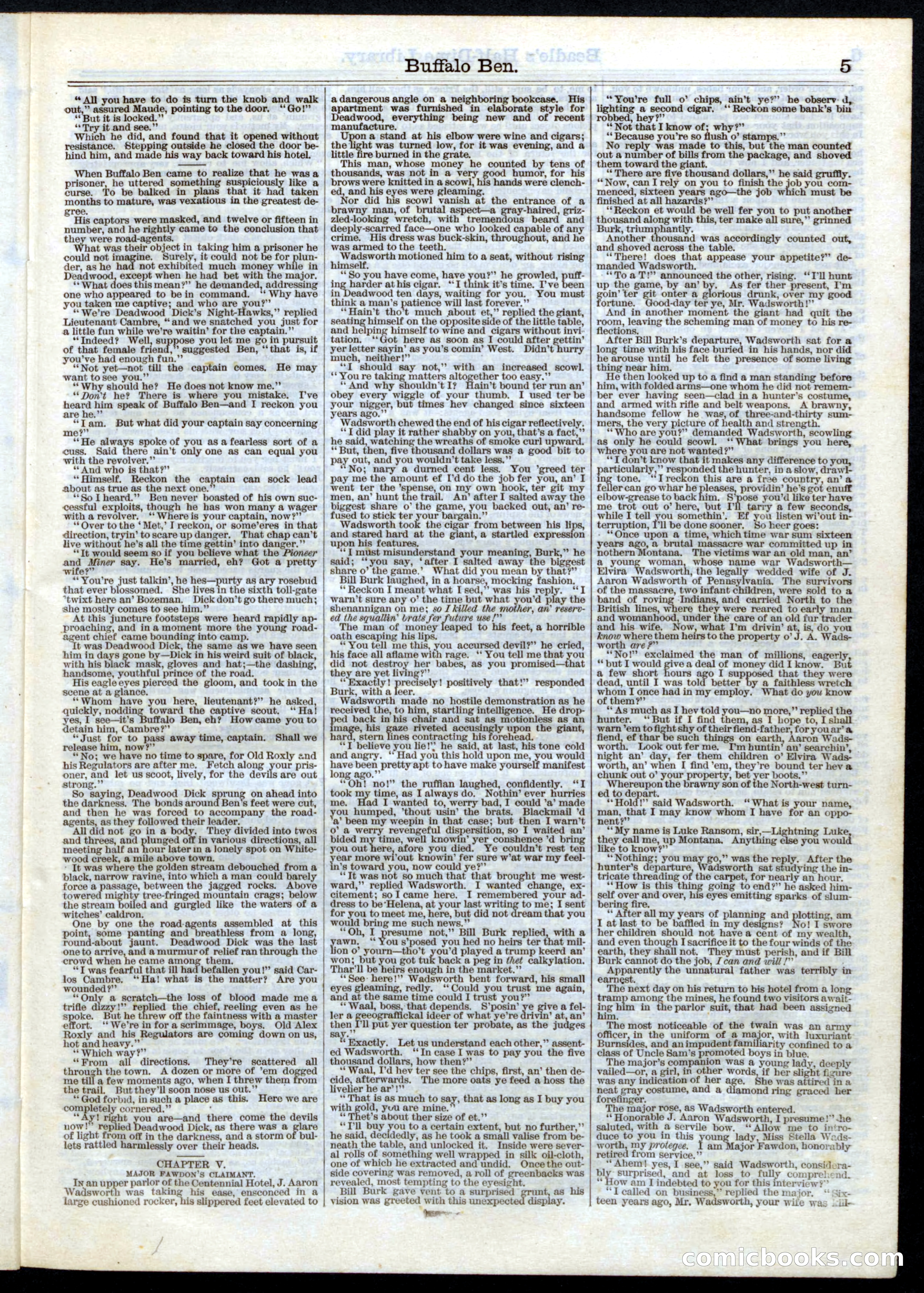 Beadle's Half Dime Library No. 28 — page 5 of 16