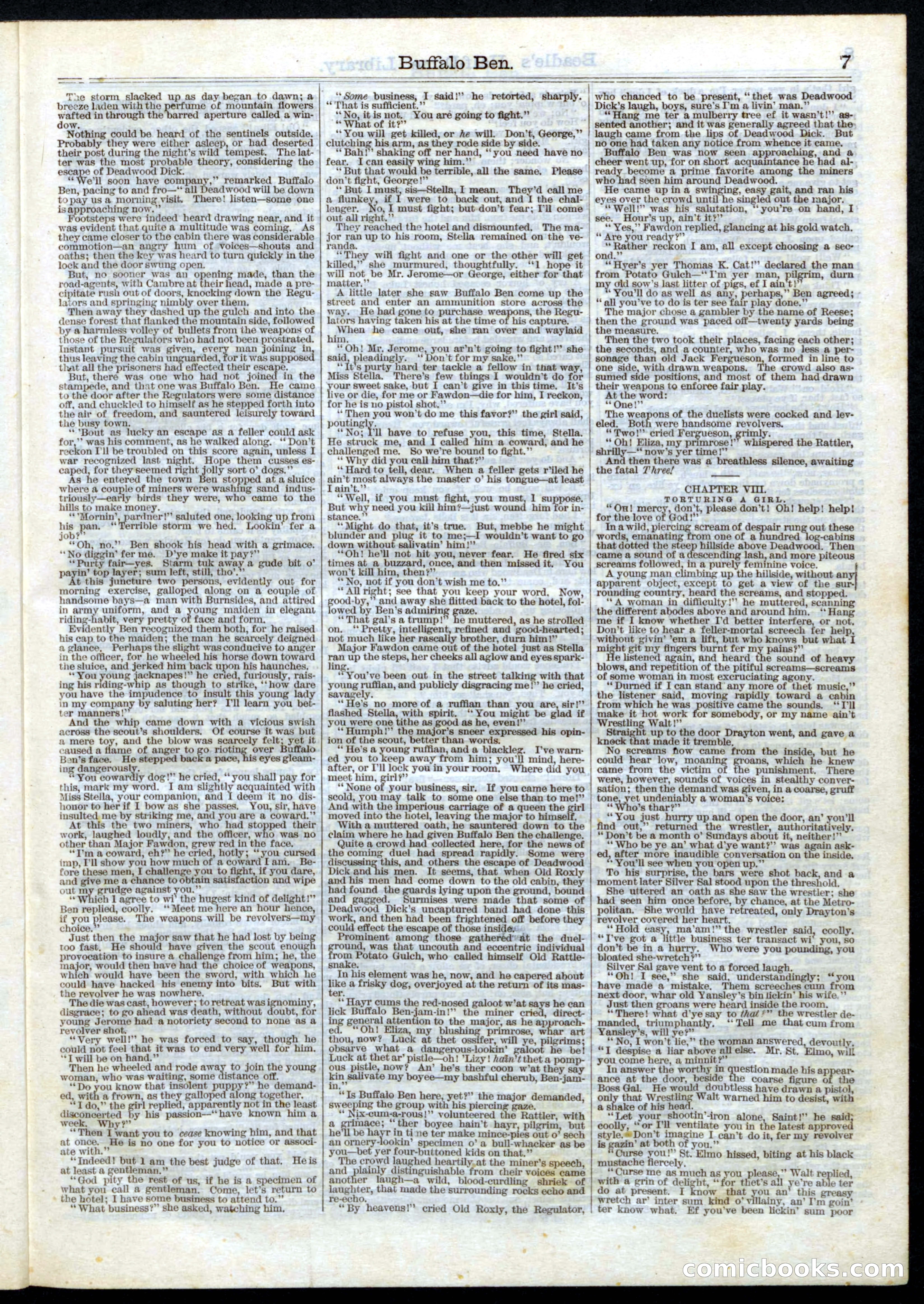 Beadle's Half Dime Library No. 28 — page 7 of 16