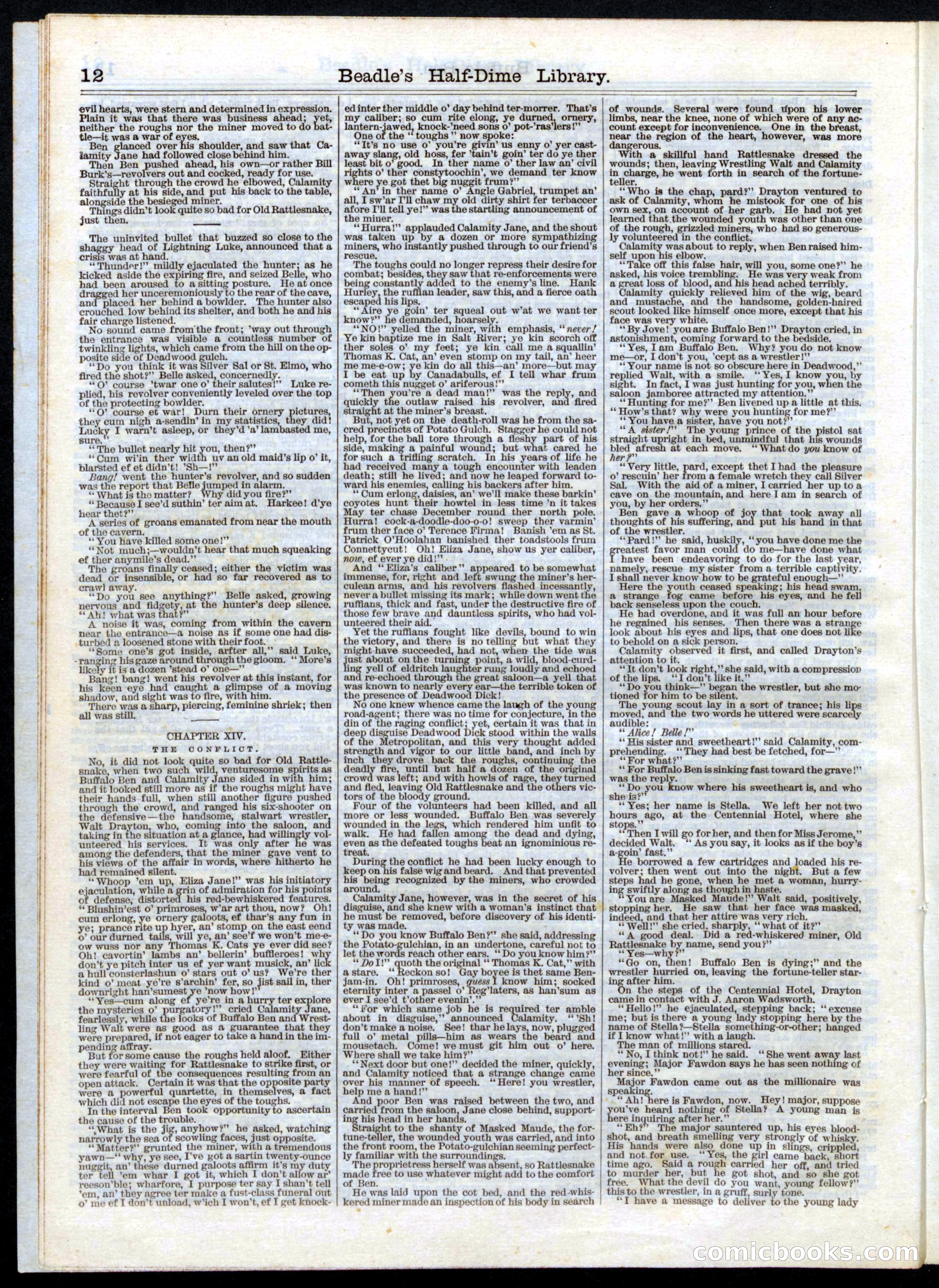 Beadle's Half Dime Library No. 28 — page 12 of 16