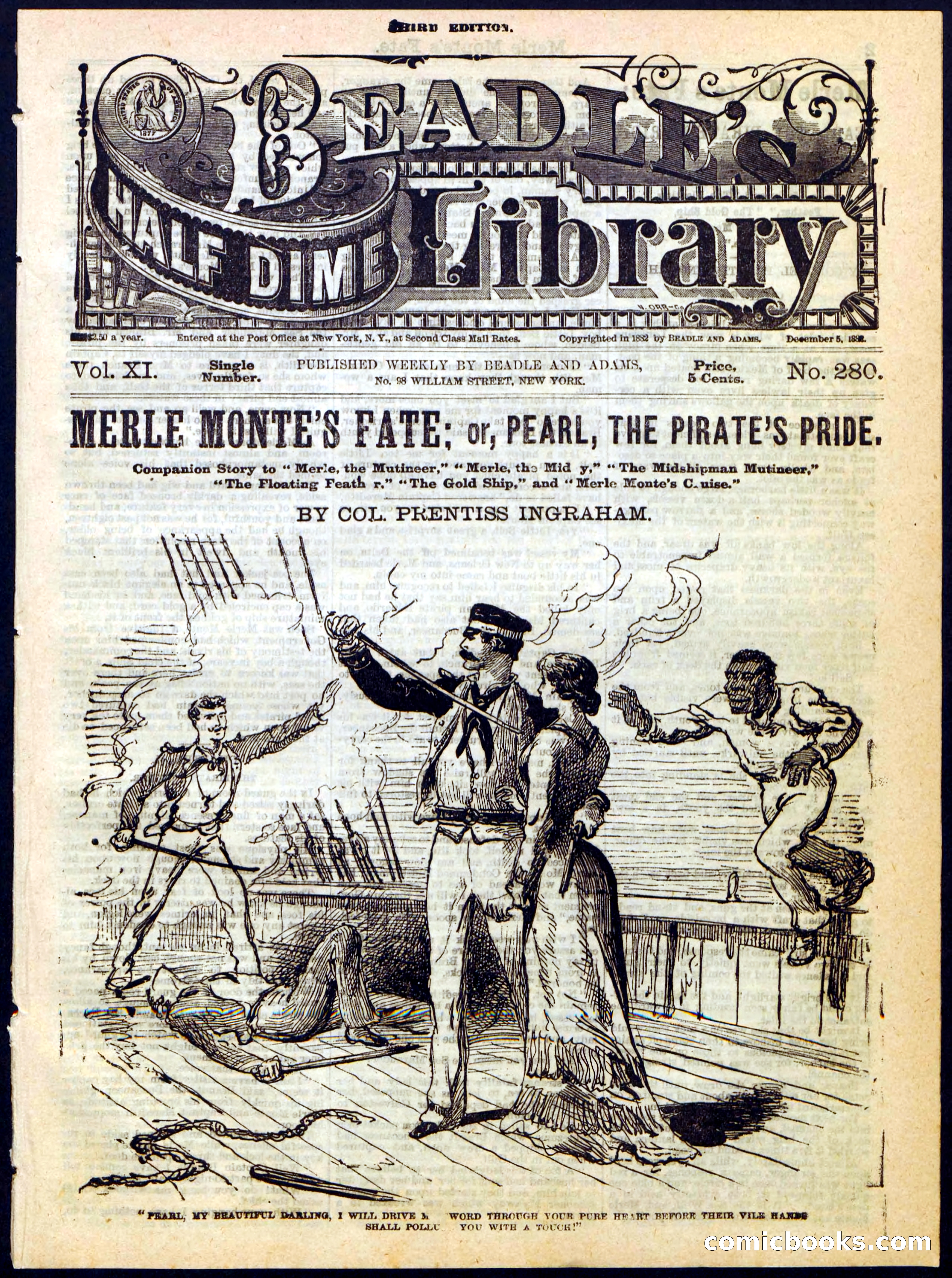 Beadle's Half Dime Library No. 280 — page 1 of 16