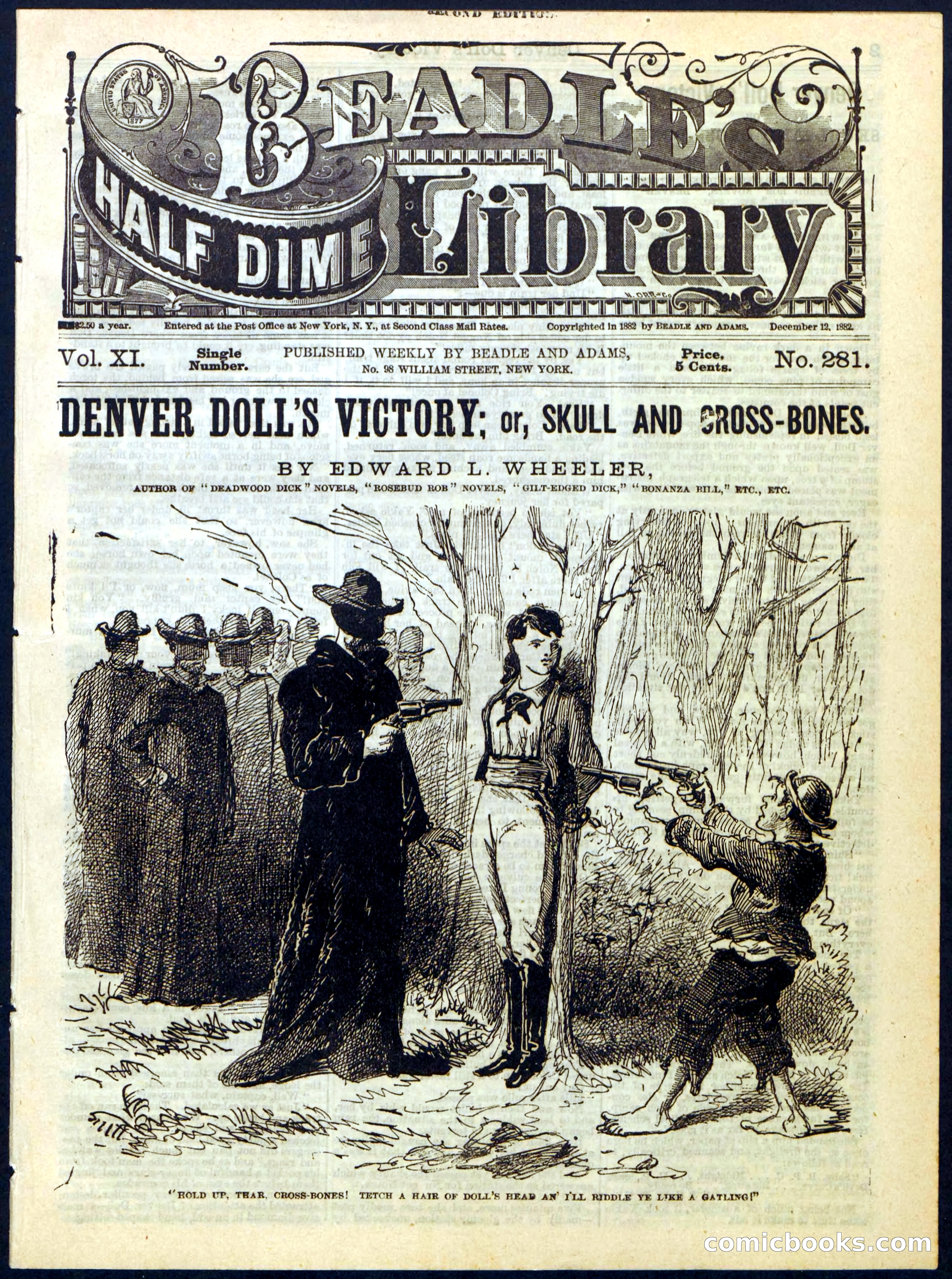 Beadle's Half Dime Library, No. 281 — page 1 of 16