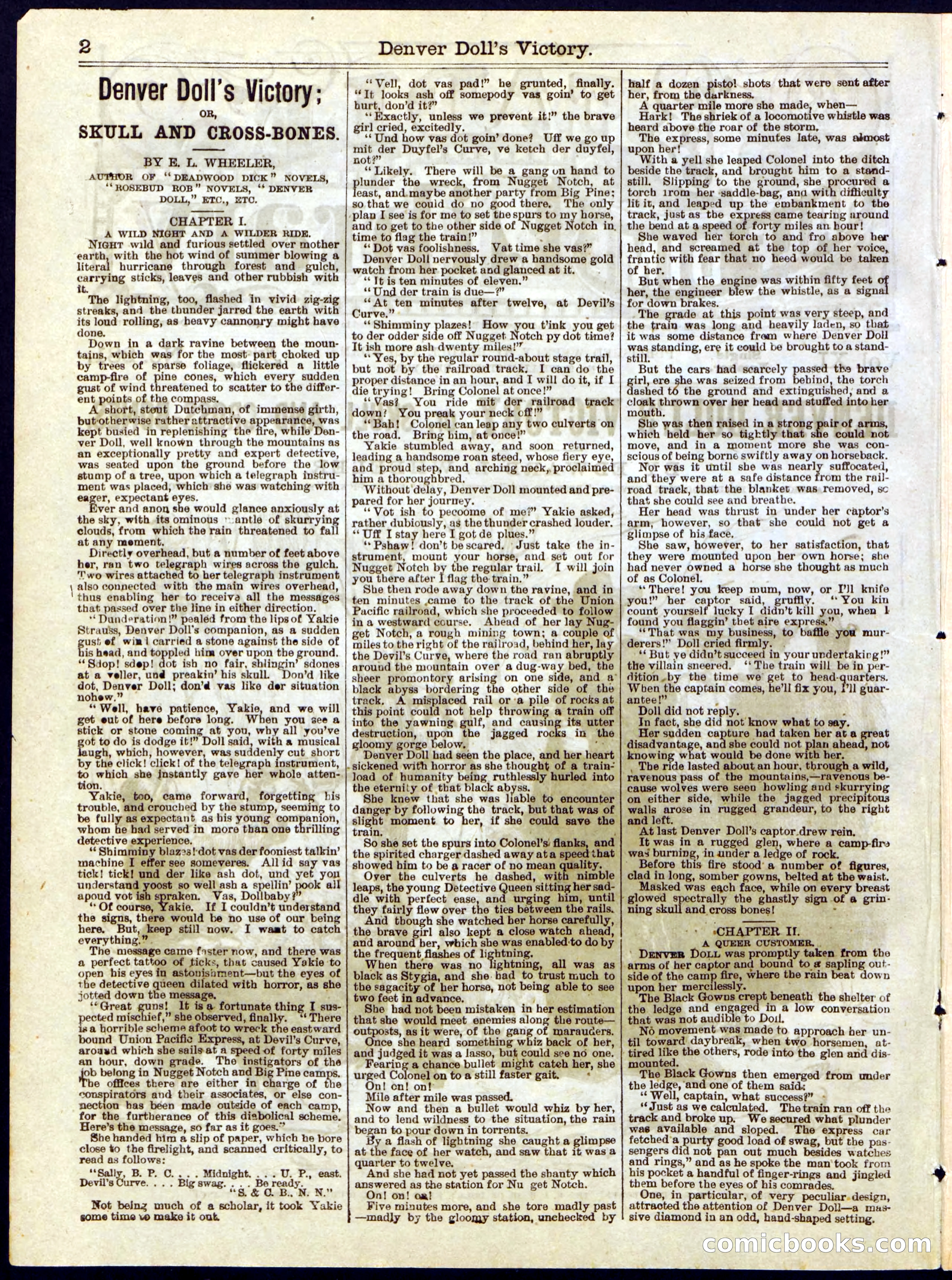 Beadle's Half Dime Library, No. 281 — page 2 of 16