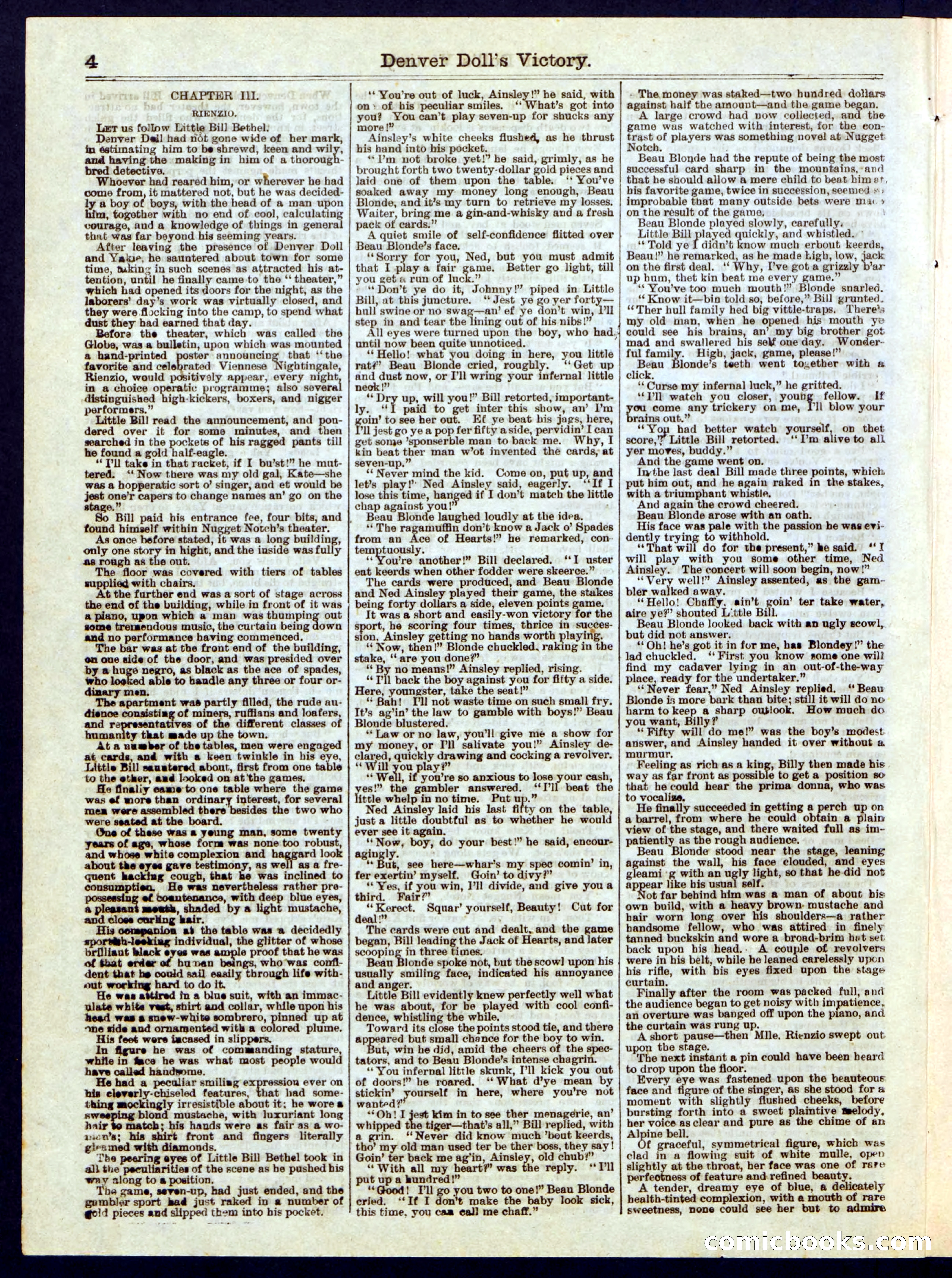 Beadle's Half Dime Library, No. 281 — page 4 of 16