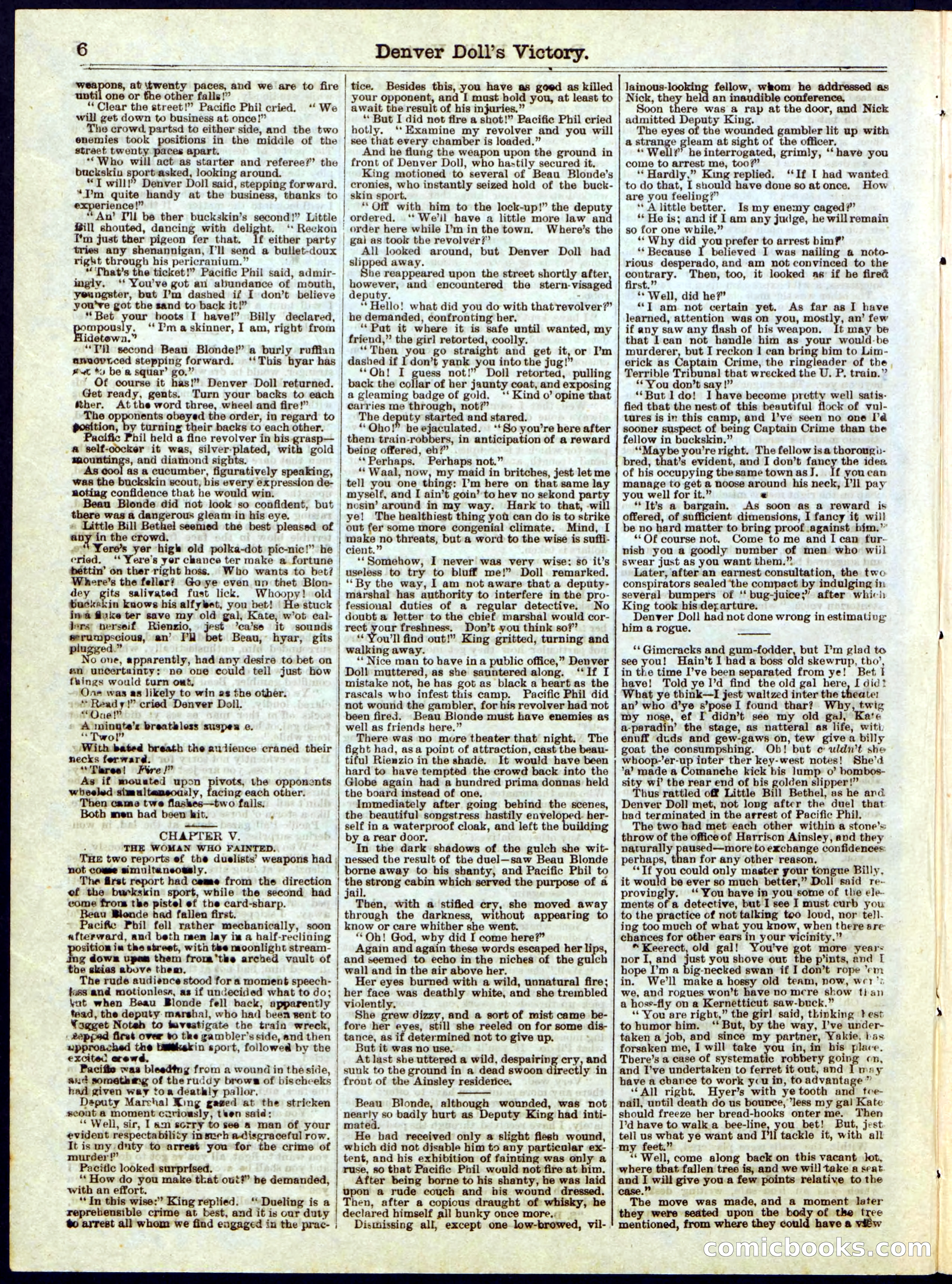 Beadle's Half Dime Library, No. 281 — page 6 of 16