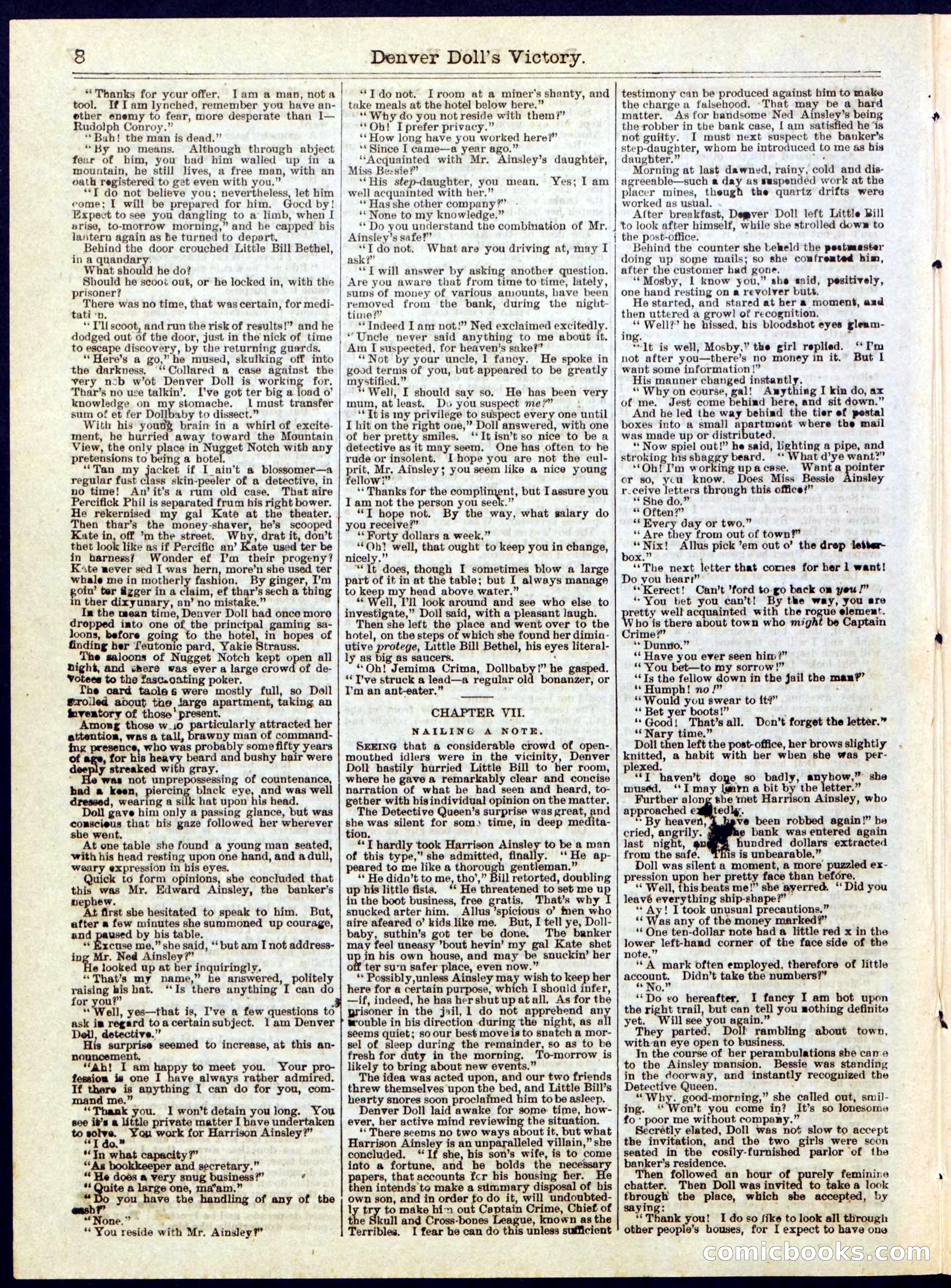 Beadle's Half Dime Library, No. 281 — page 8 of 16