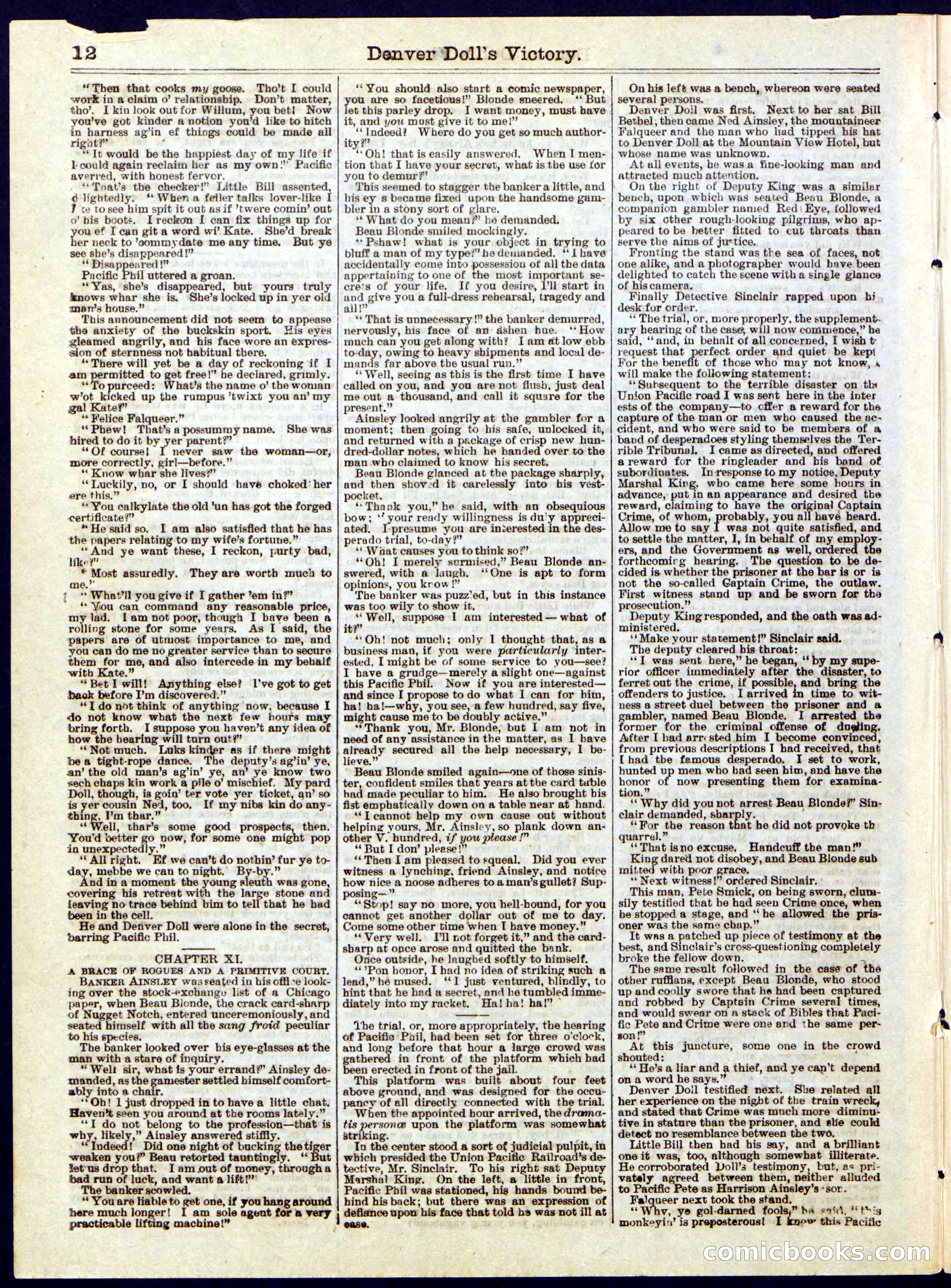 Beadle's Half Dime Library, No. 281 — page 12 of 16