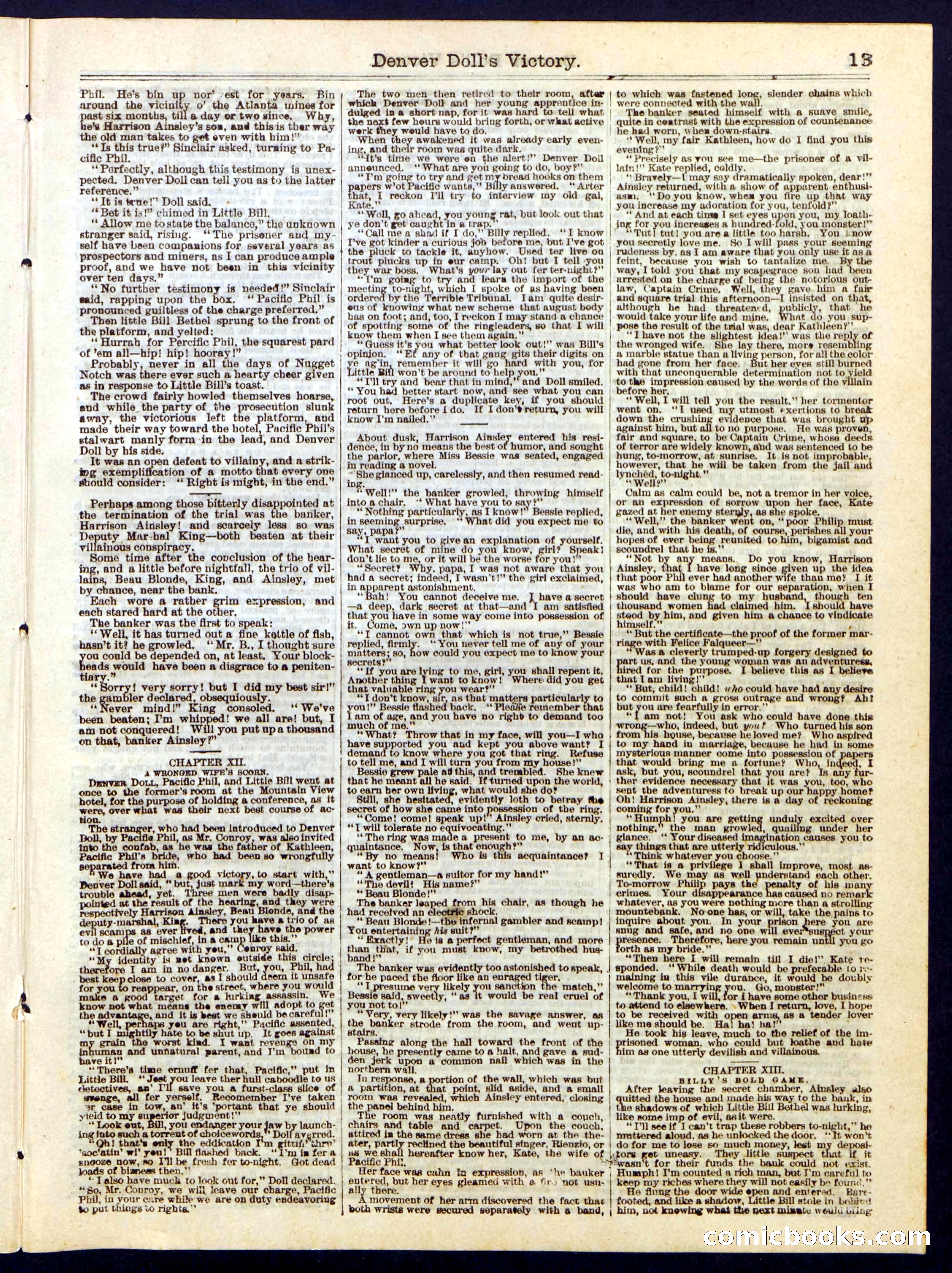 Beadle's Half Dime Library, No. 281 — page 13 of 16