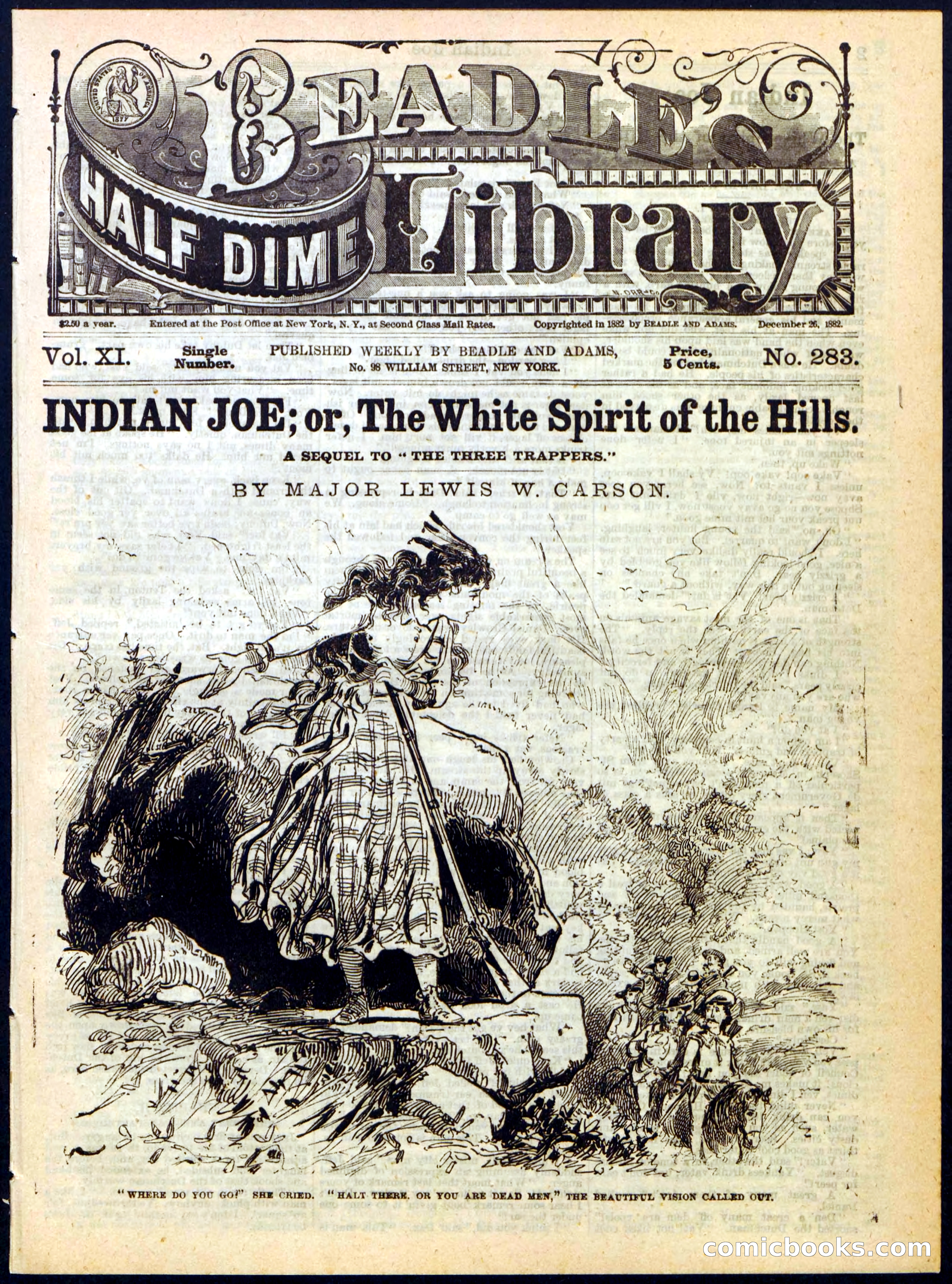 Beadle's Half Dime Library, No. 283 — page 1 of 16