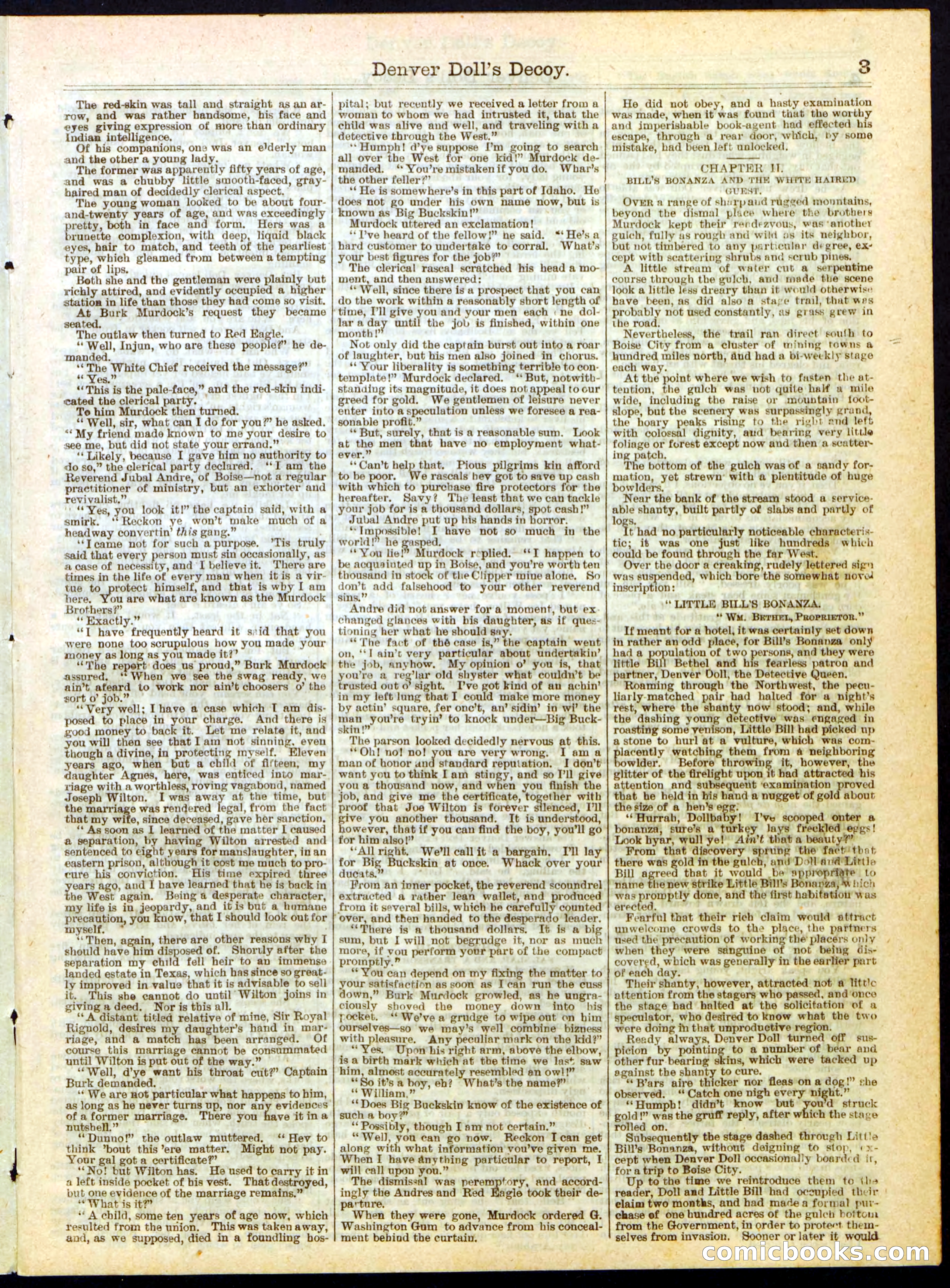 Beadle's Half Dime Library No. 285 — page 3 of 16