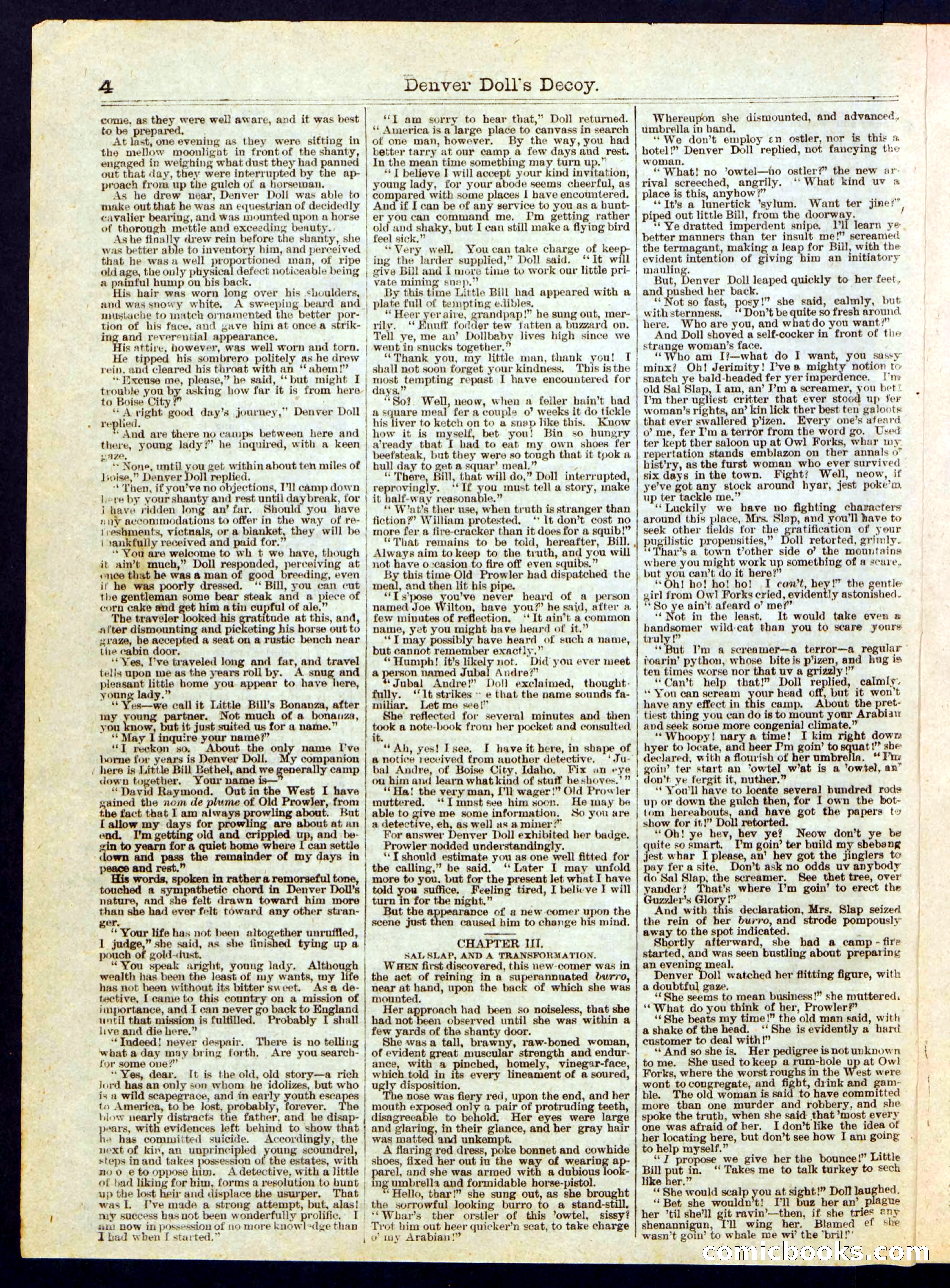 Beadle's Half Dime Library No. 285 — page 4 of 16