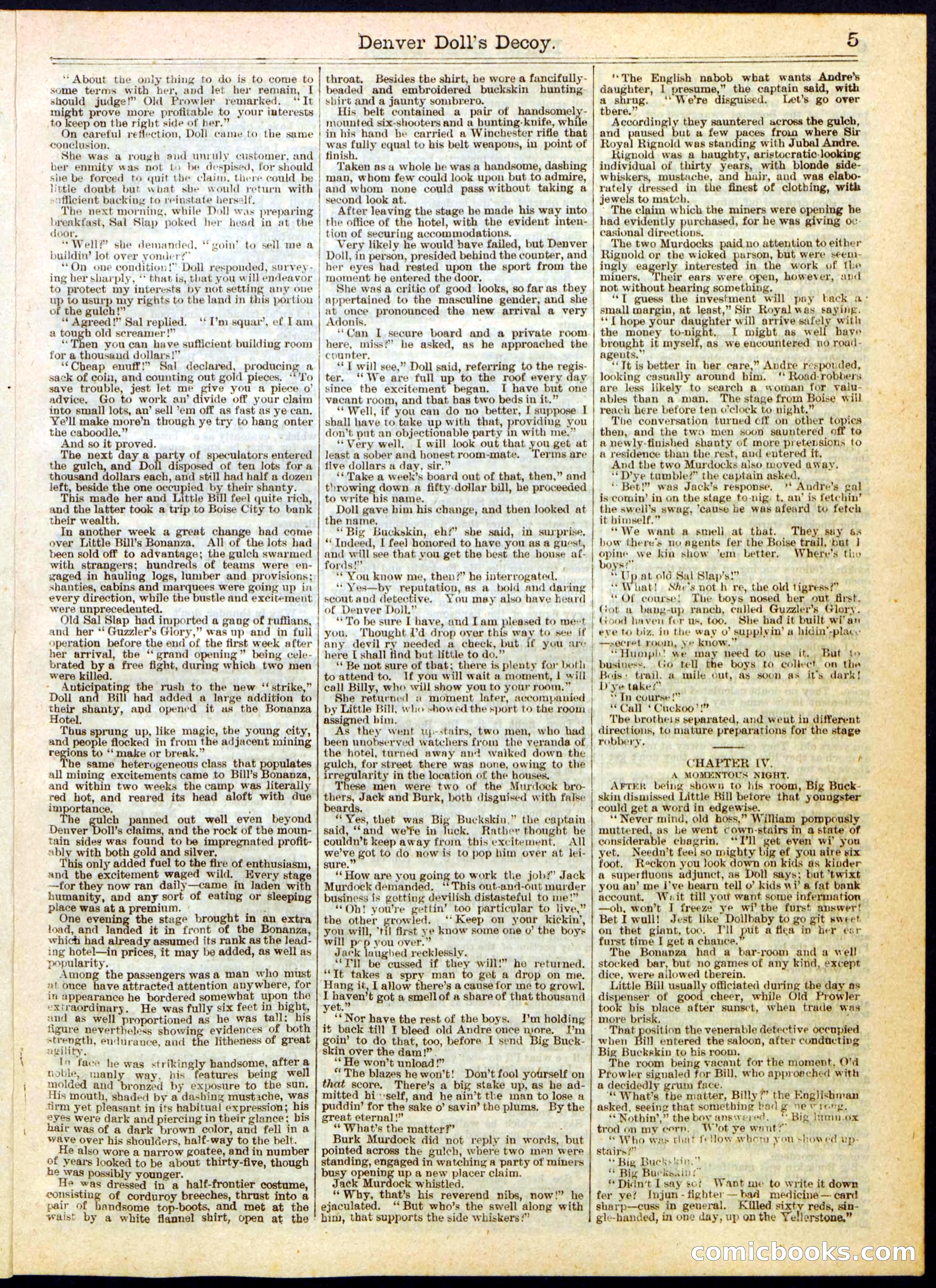 Beadle's Half Dime Library No. 285 — page 5 of 16